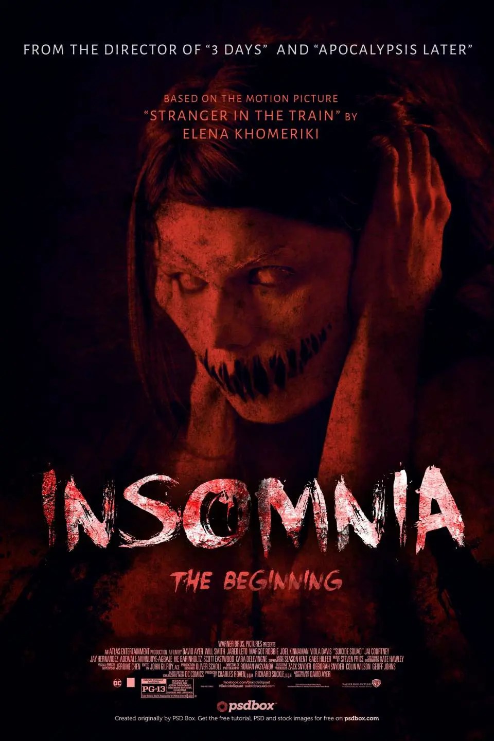 Insomnia a Horror Movie Poster Photohop Tutorials 2021