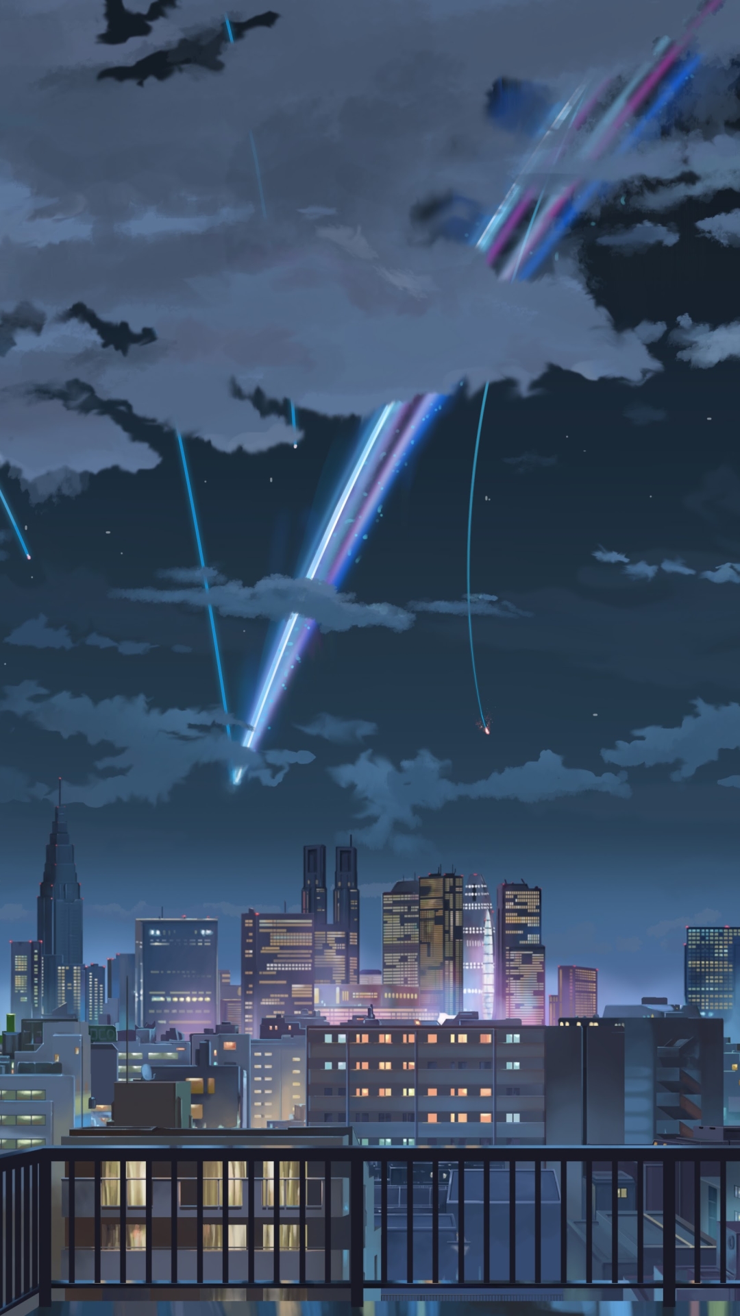 Anime City Phone Wallpaper