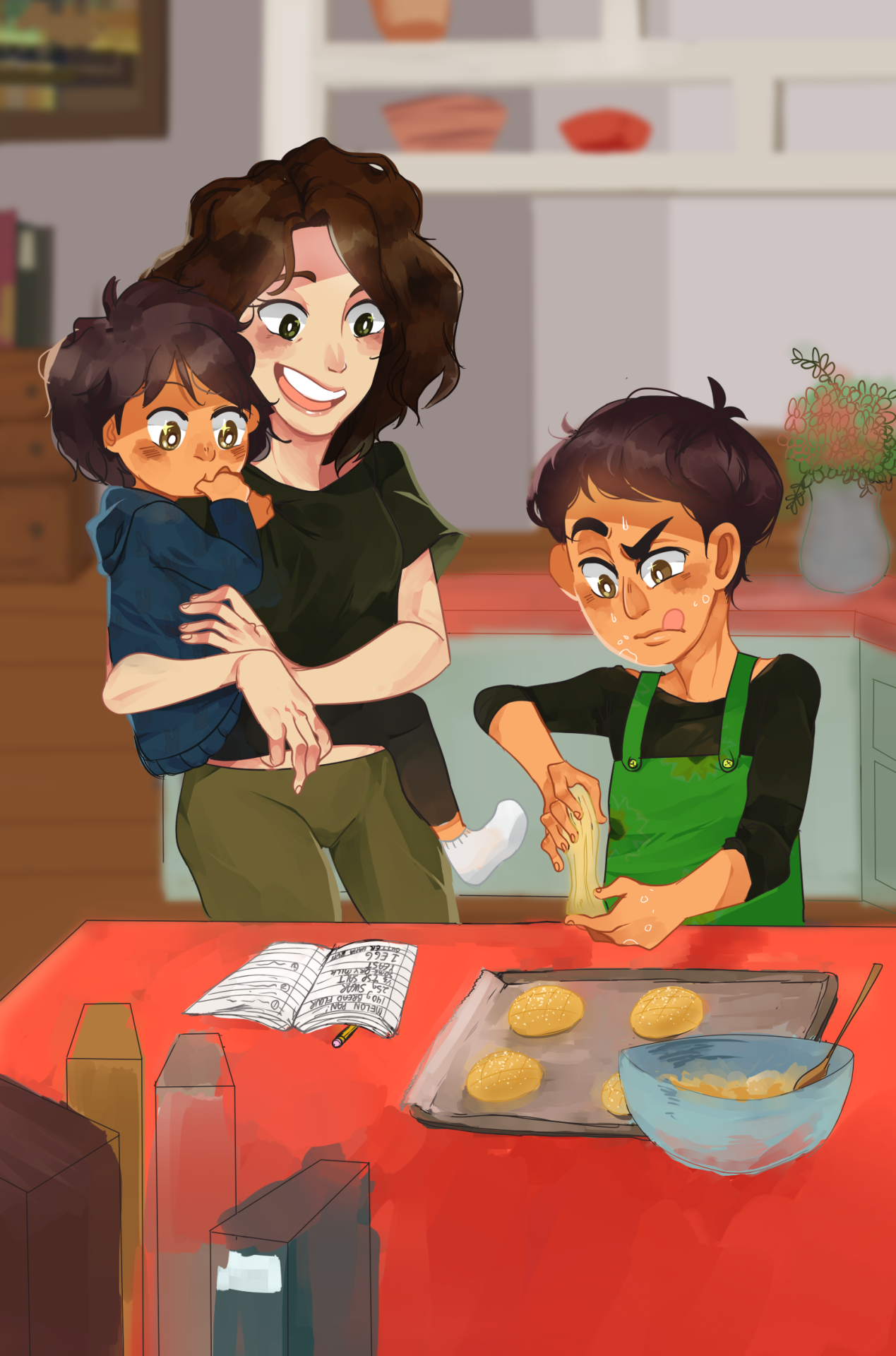 Aunt Cass, Hiro and Tadashi Hero 6 Fan Art