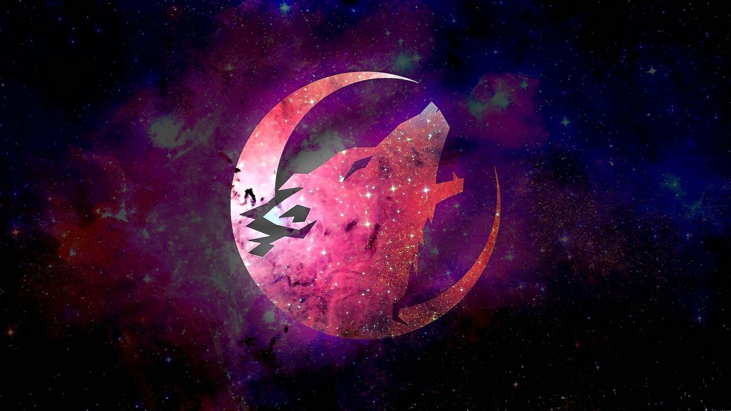 Wallpaper Wolf Galaxy