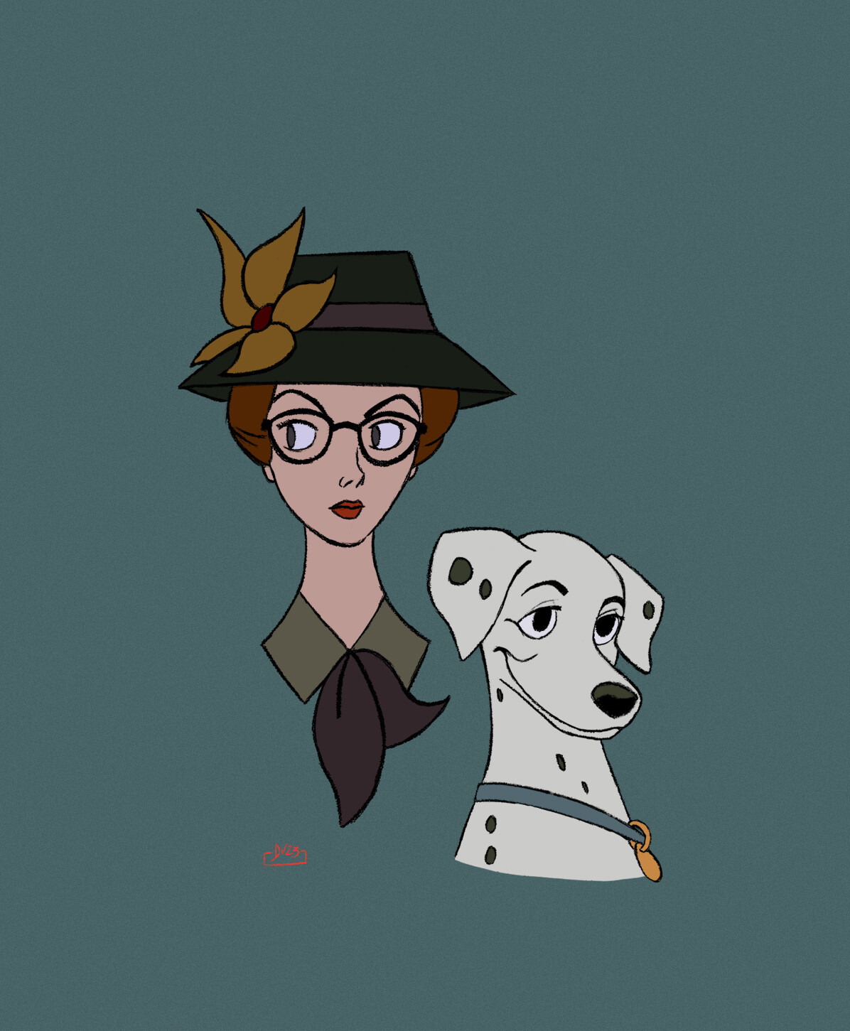 Anita and Perdita 101 Dalmatians, David Viadel