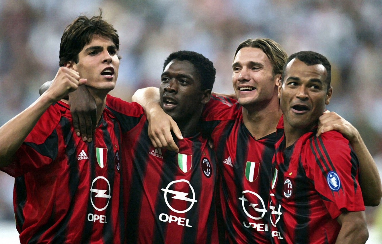 Wallpaper Sport, Football, Milan, Photohop, Ricardo Kaka, Andriy Shevchenko, Players, Cafu, Clarence Seedorf image for desktop, section спорт