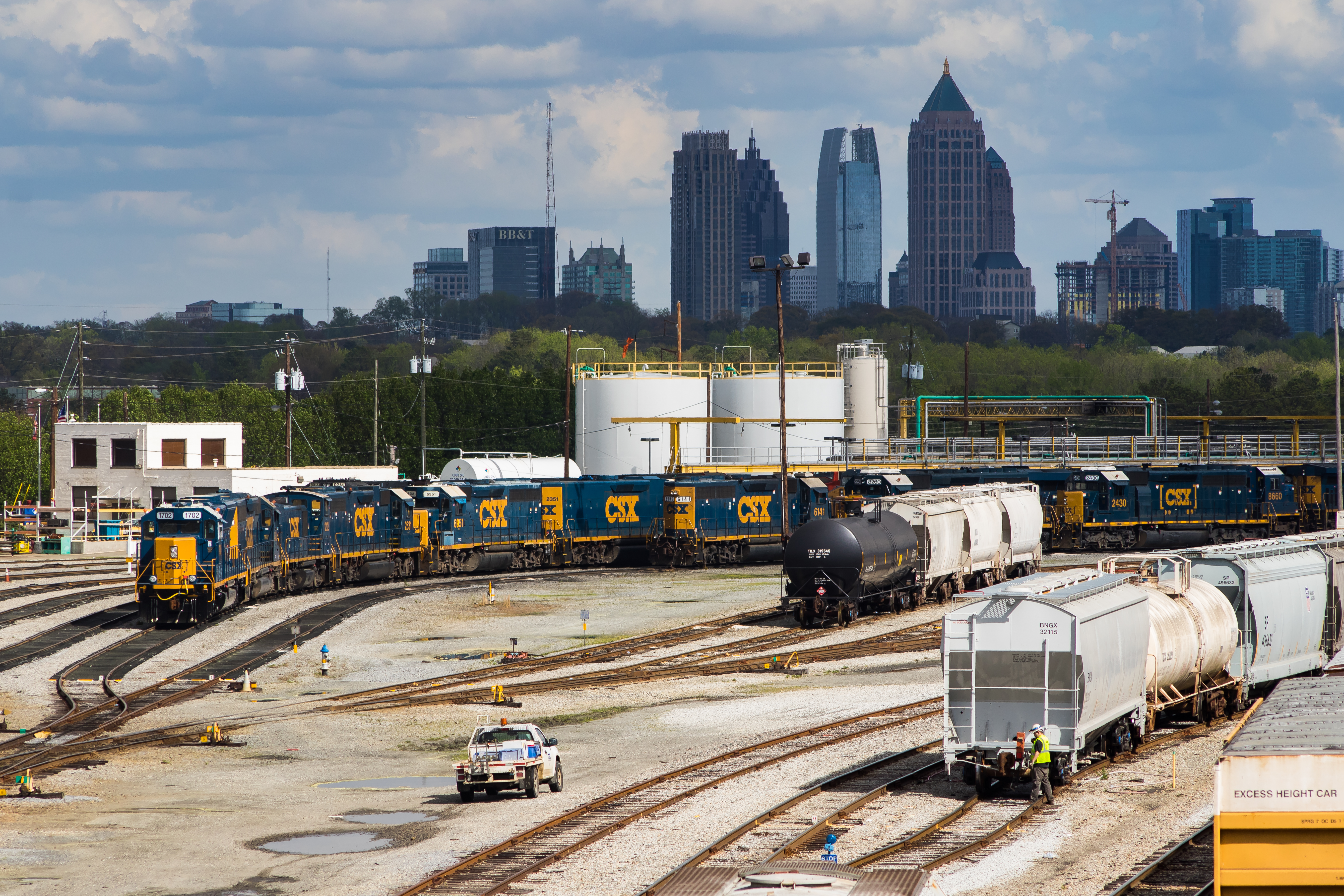 Wallpaper, CSX, tilford, yard, emd, train, engine, shop, Atlanta 5397x3598