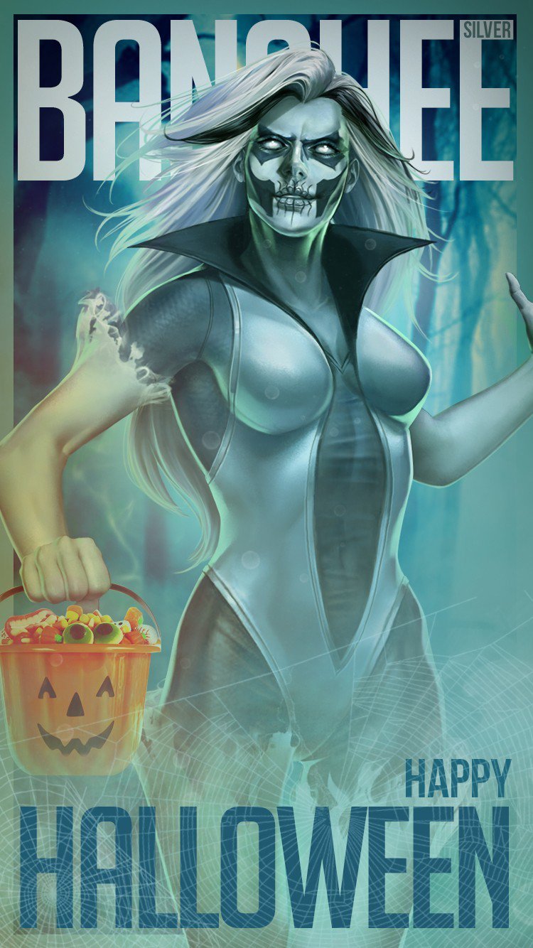 Injustice 2 Mobile - #SilverBanshee's exclusive #Halloween wallpaper has just the right amount of creepy for your phone! Save it now!