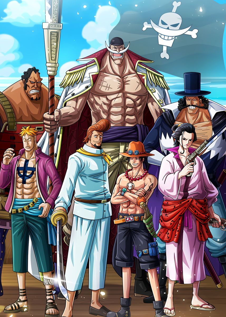 Whitebeard pirates' Poster by OnePieceTreasure. Displate. One piece anime, Manga anime one piece, One piece comic