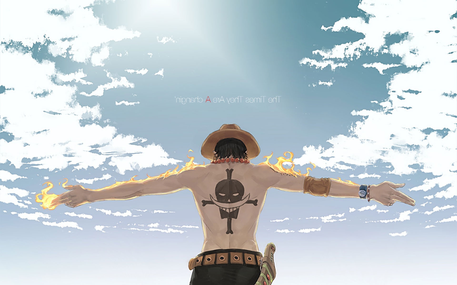 portgas d_ ace pirates whitebeard fire one piece wallpaper