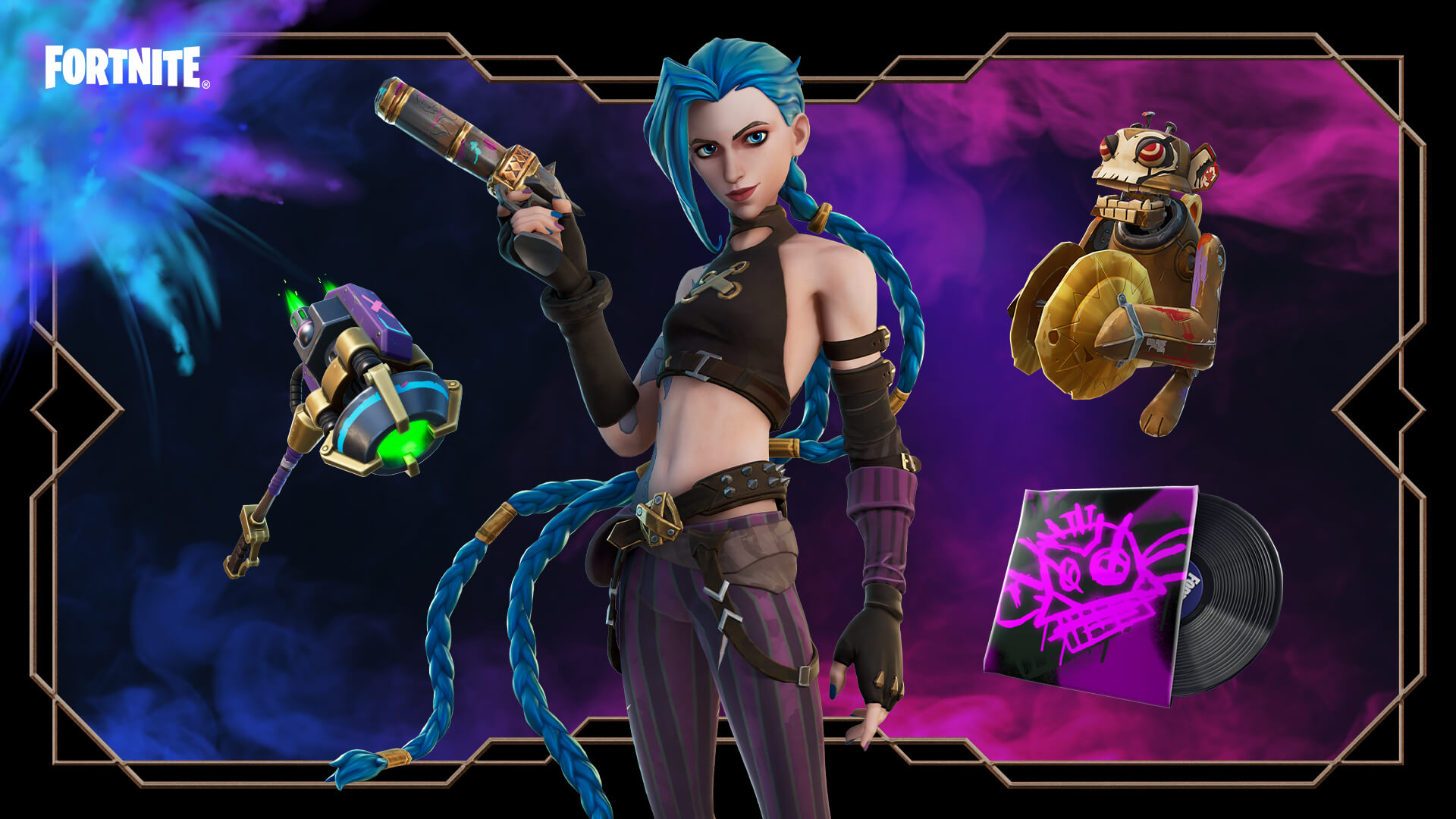 From League of Legends and Arcane, Jinx Brings Her Aura of Anarchy to Fortnite