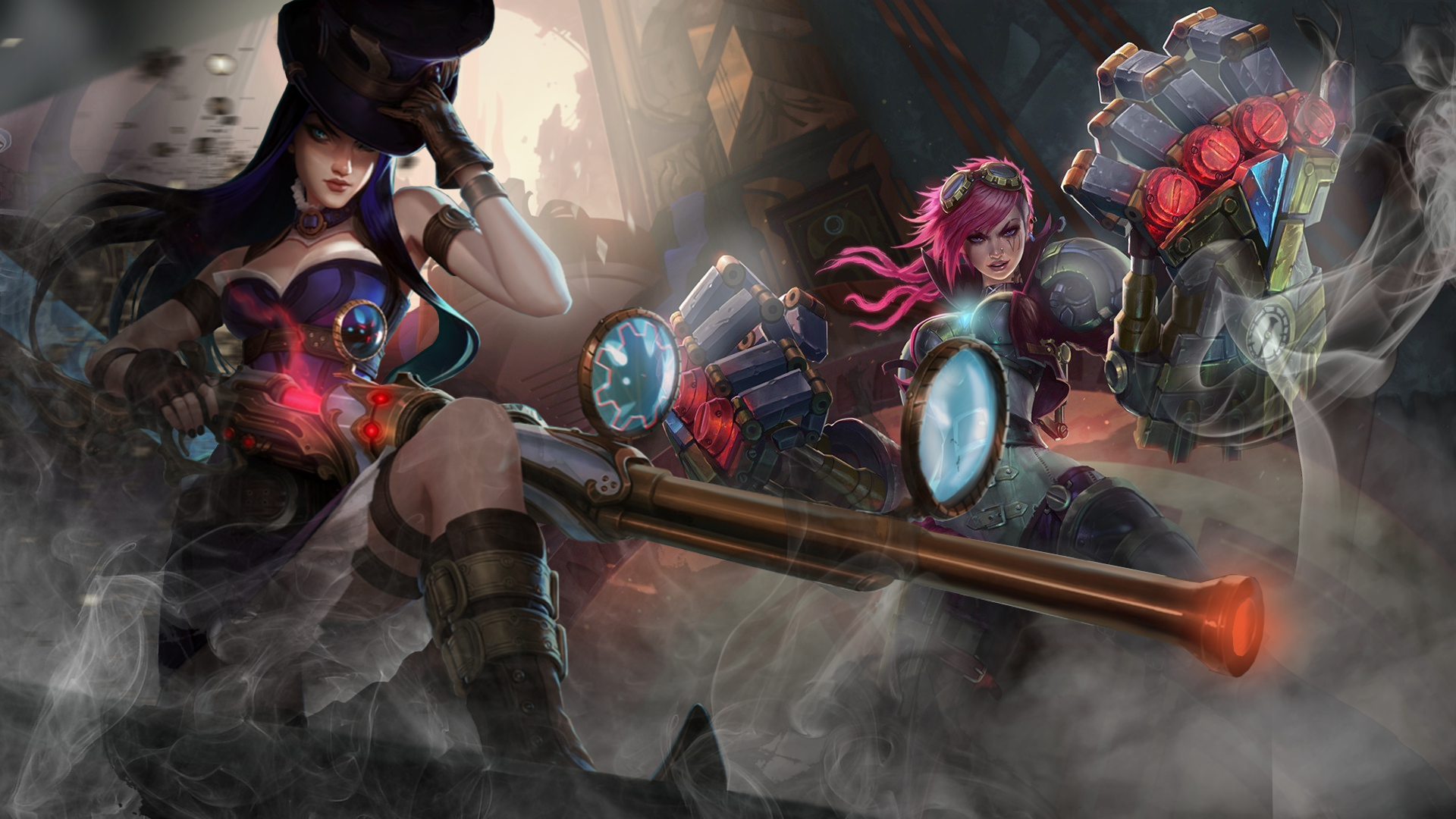 A Caitlyn and Vi Wallpapers I made with their splasharts : r/Caitlynmains