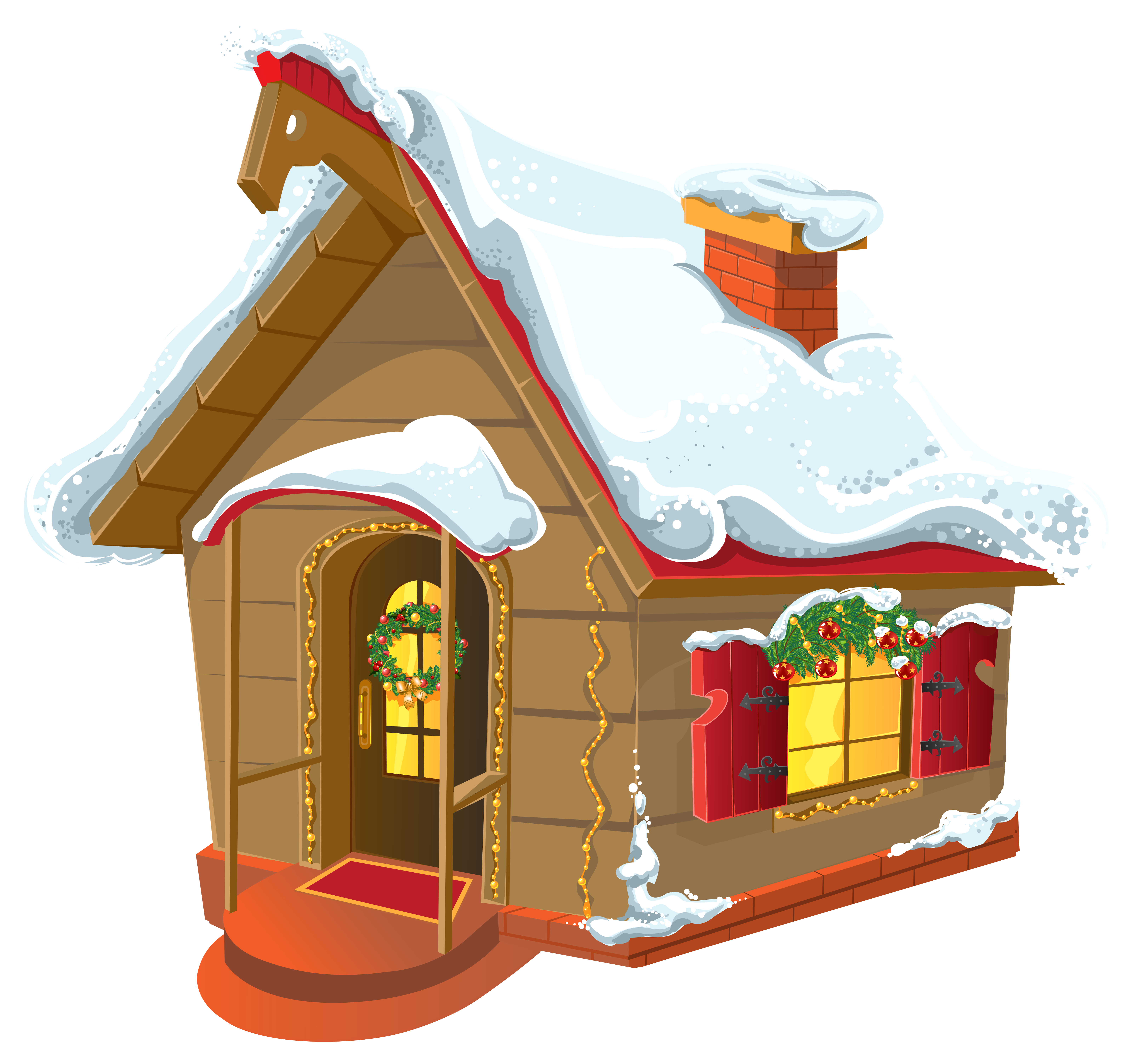Christmas Winter House PNG Clipart Image​-Quality Image and Transparent PNG Free Clipart