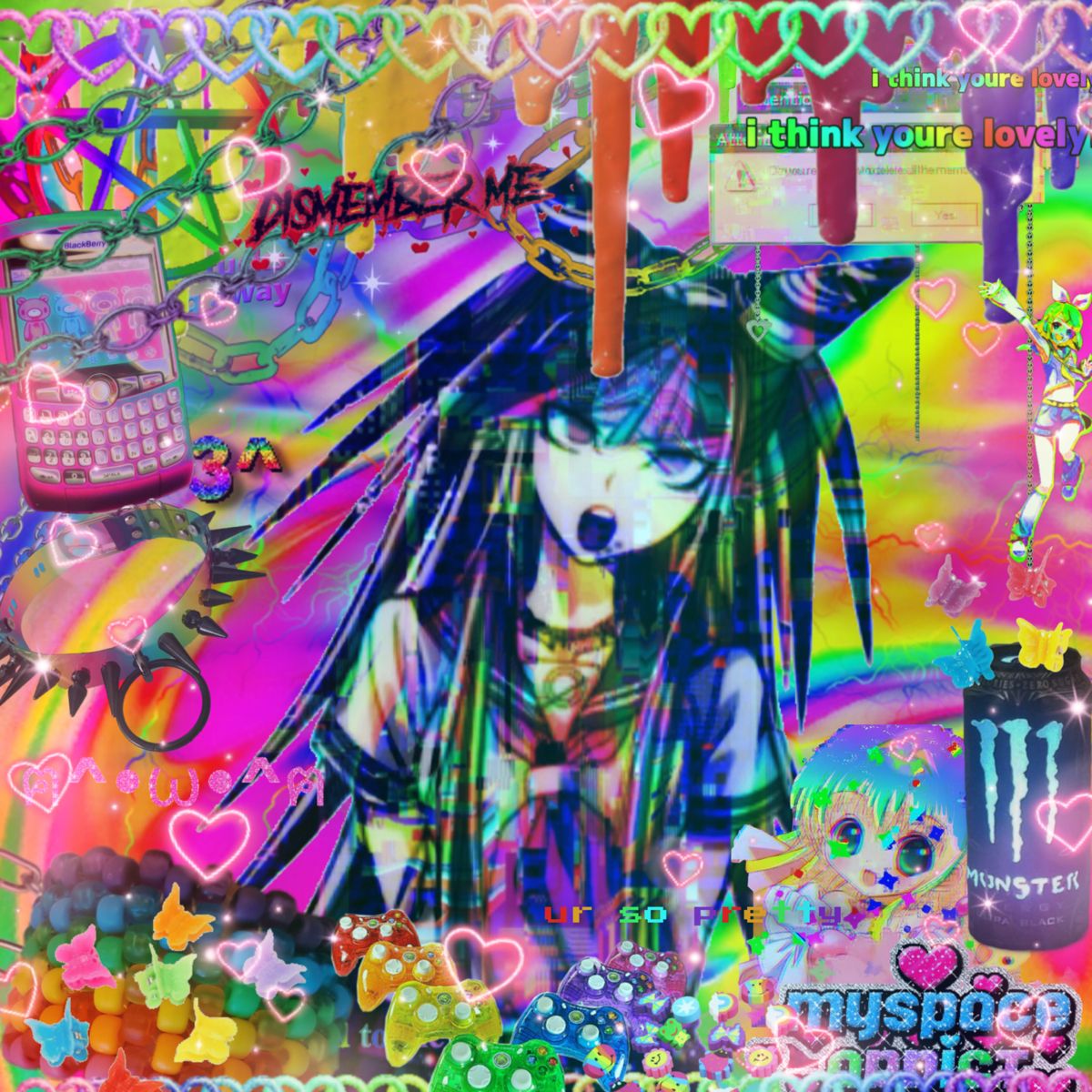 Ibuki mioda Glitchcore edit. Flash wallpaper, Anime, Glitchcore wallpaper