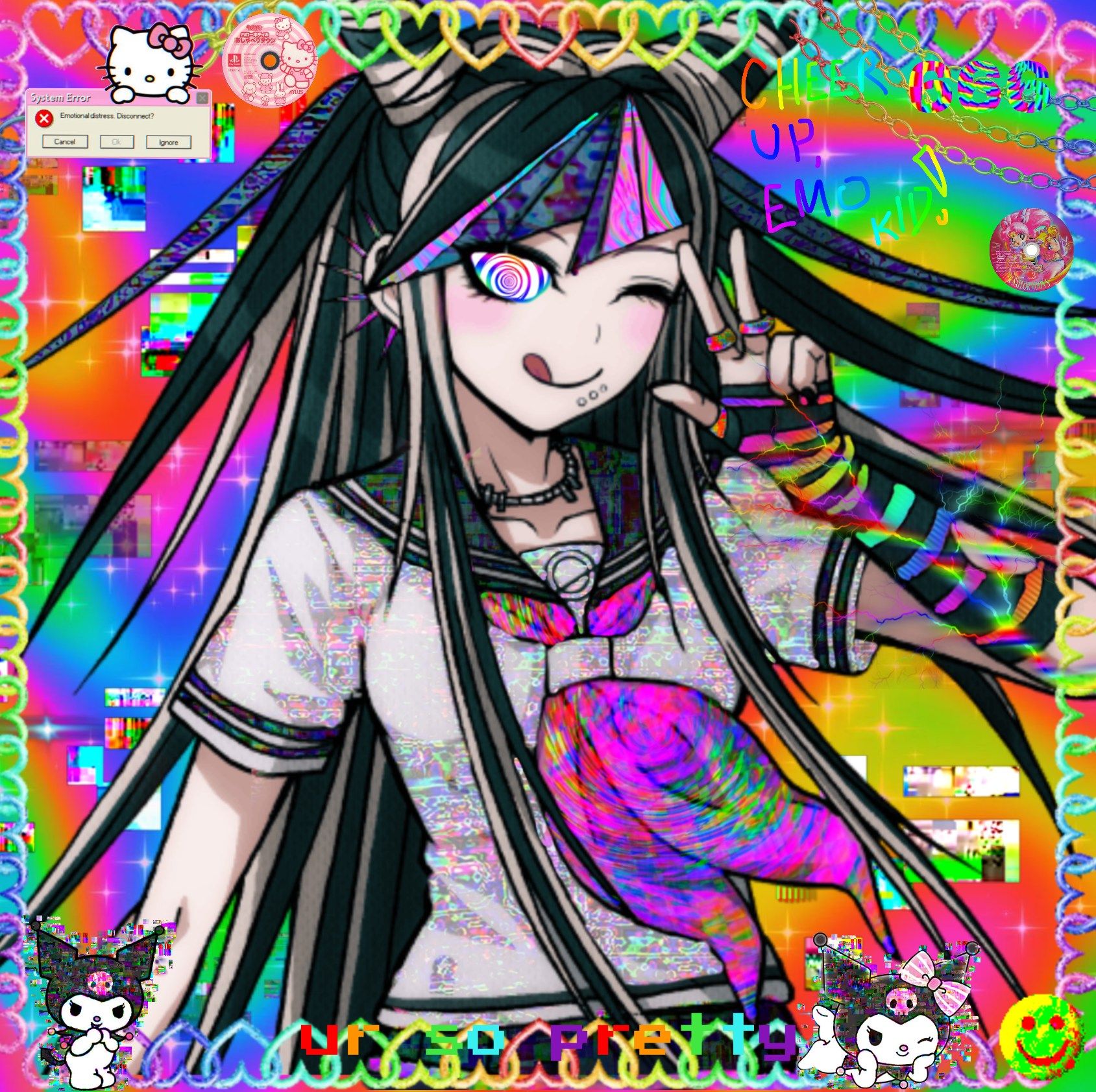 Ibuki Mioda. Indie art, Gothic anime, Kidcore wallpaper