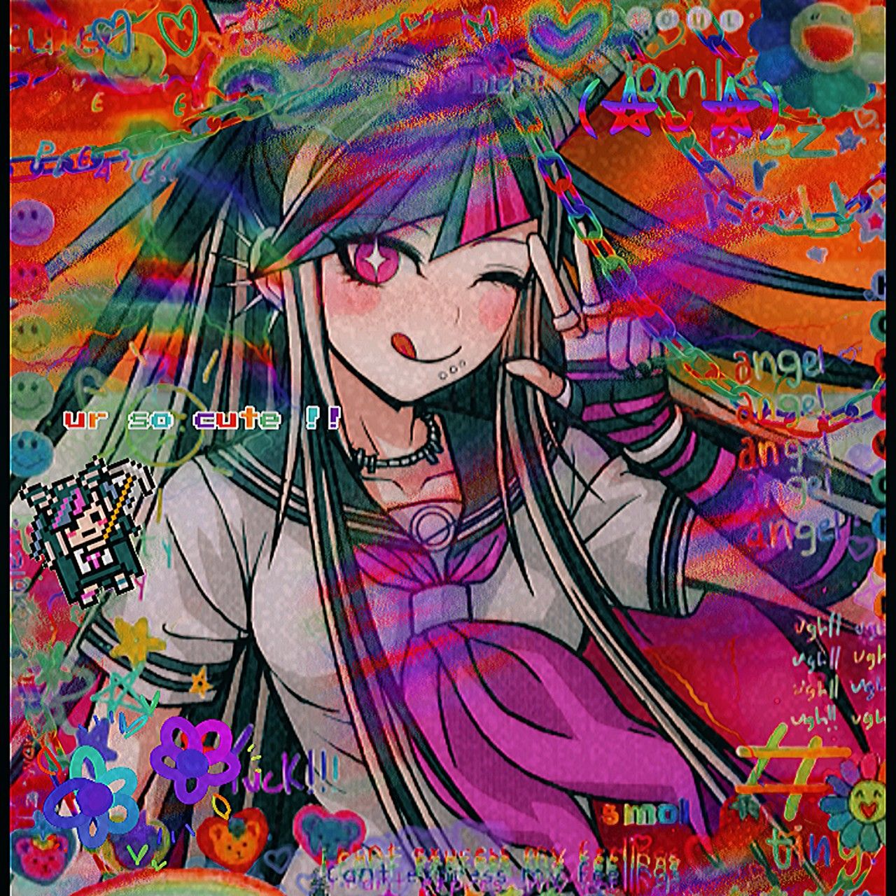 ibuki mioda icon. Glitchcore anime, Anime wallpaper, Aesthetic anime