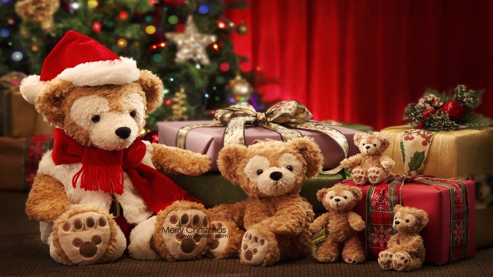 Christmas Bear and family. Christmas teddy bear, Merry christmas picture, Teddy bear wallpaper