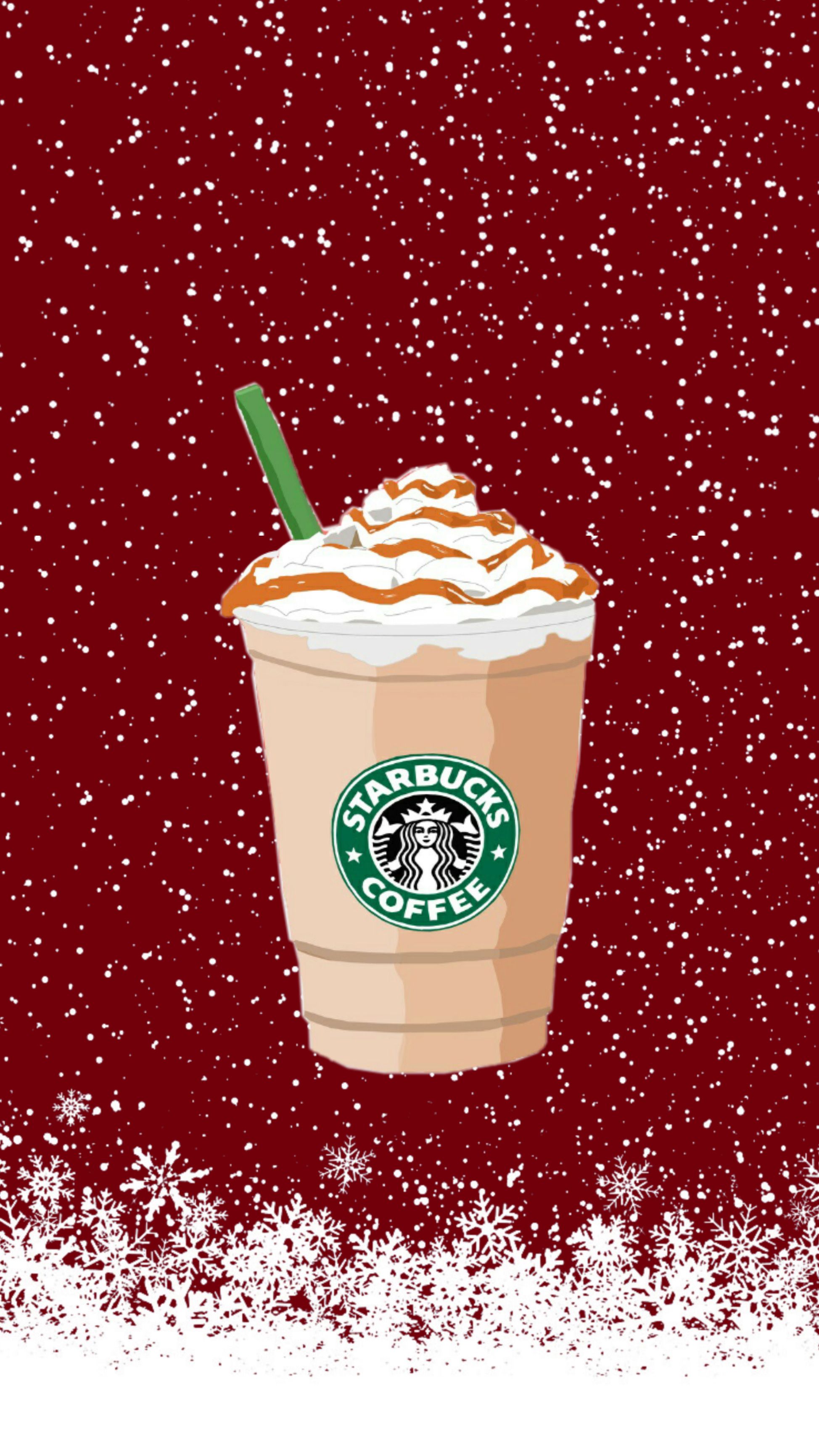 Starbucks Caramel Frappuccino Christmas Wallpaper / Fondo de Pantalla de Starbucks Navideño. Starbucks wallpaper, Christmas wallpaper, Pink wallpaper background