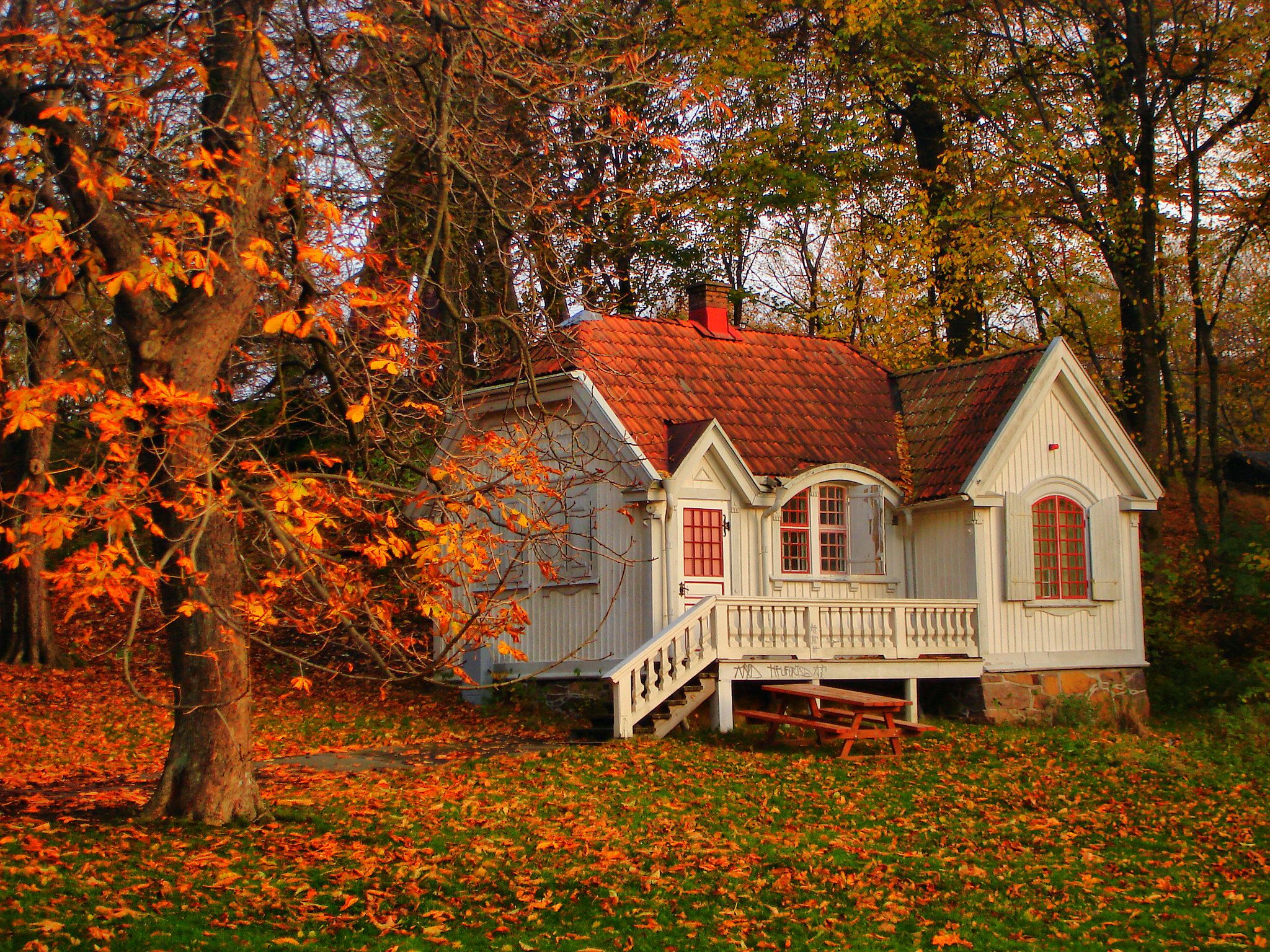 Autumn fantasy. Autumn scenery, Dream cottage, Cottage
