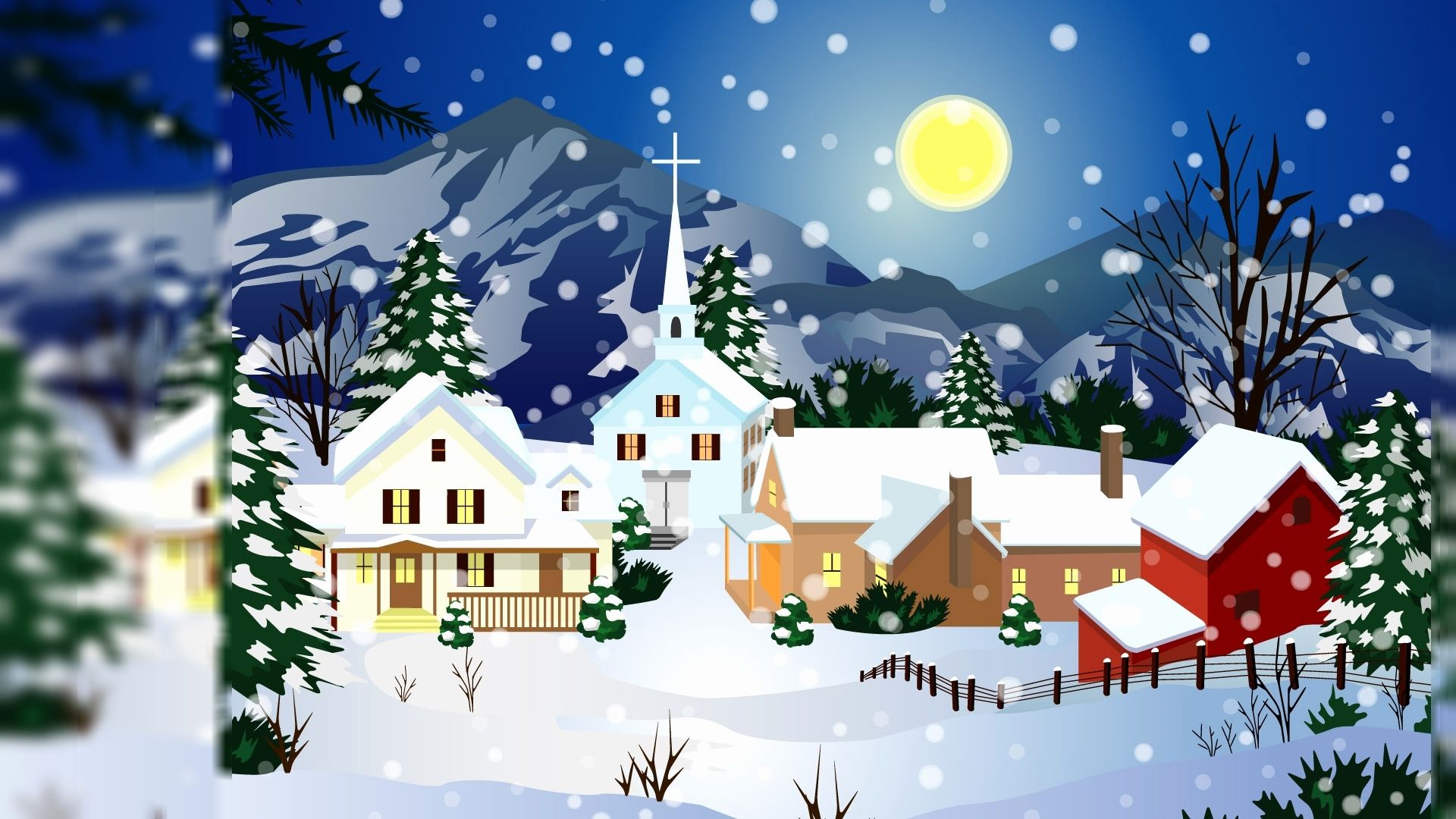 animated christmas desktop background