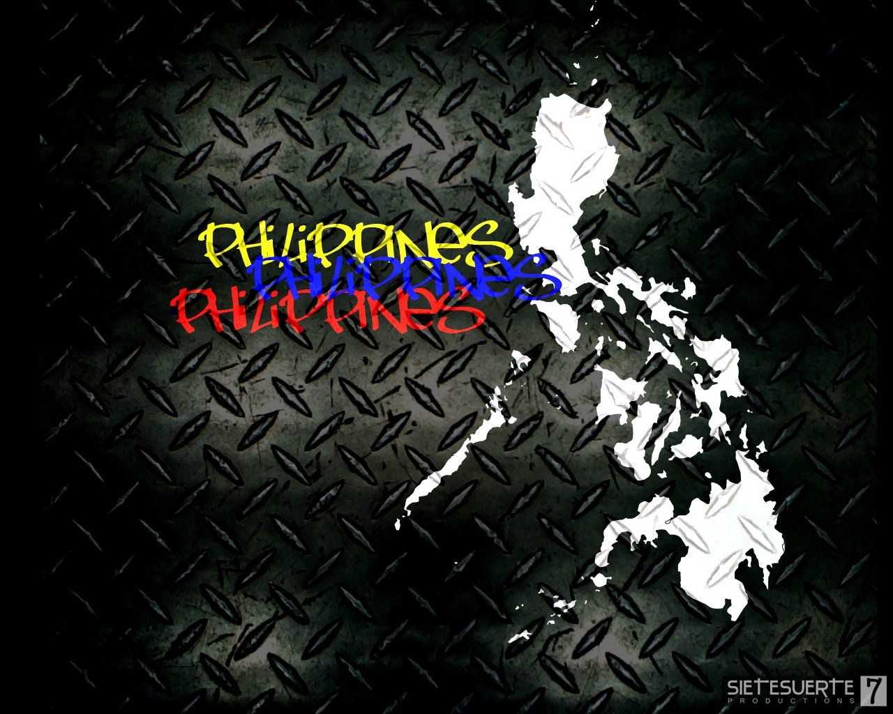 philippines map black background
