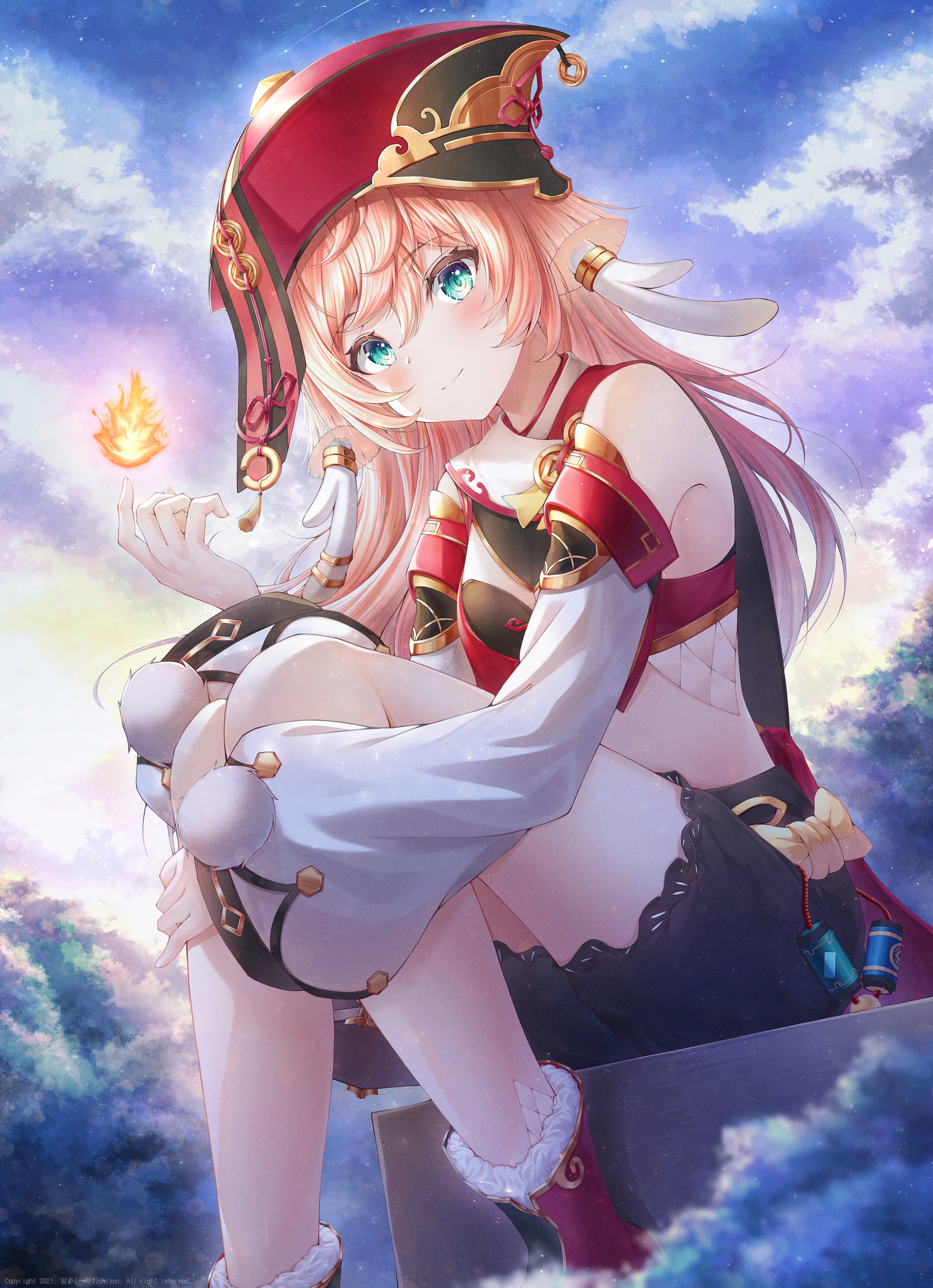 Wallpaper, anime girls, Genshin Impact, Yanfei Genshin Impact 2900x4000