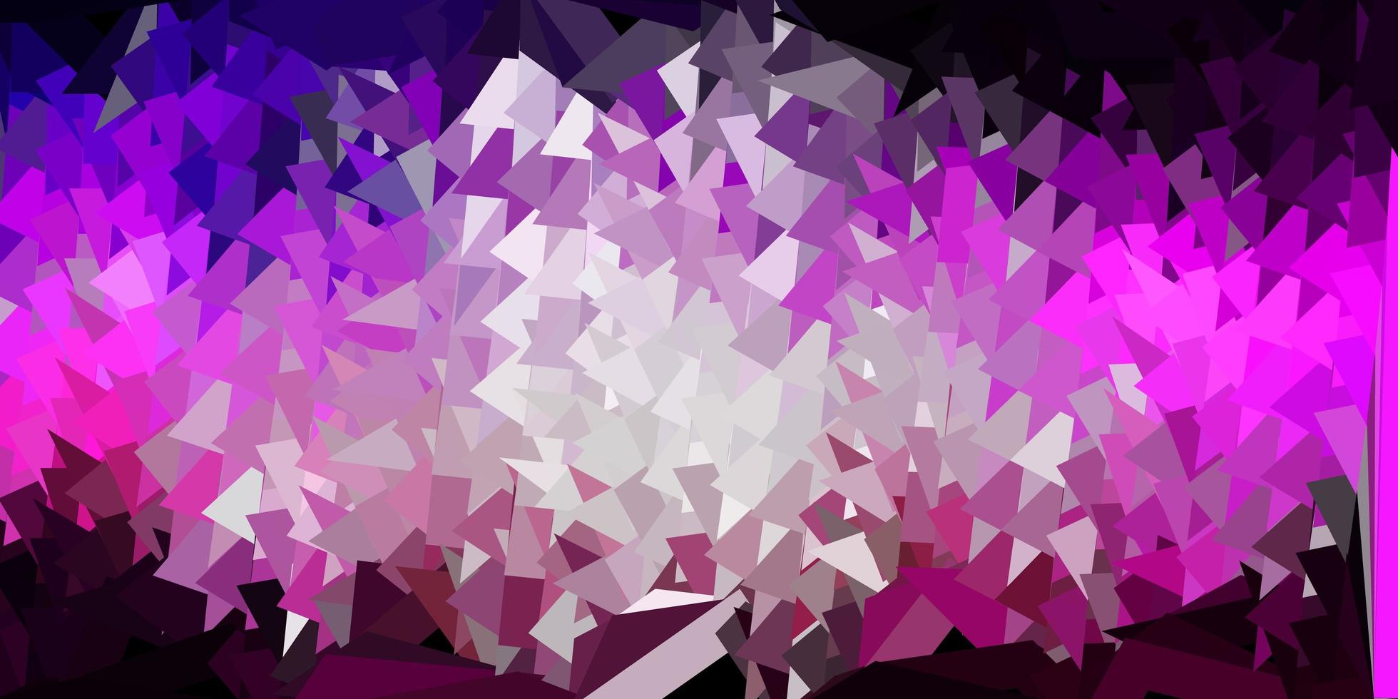 Dark purple, pink vector triangle mosaic wallpaper