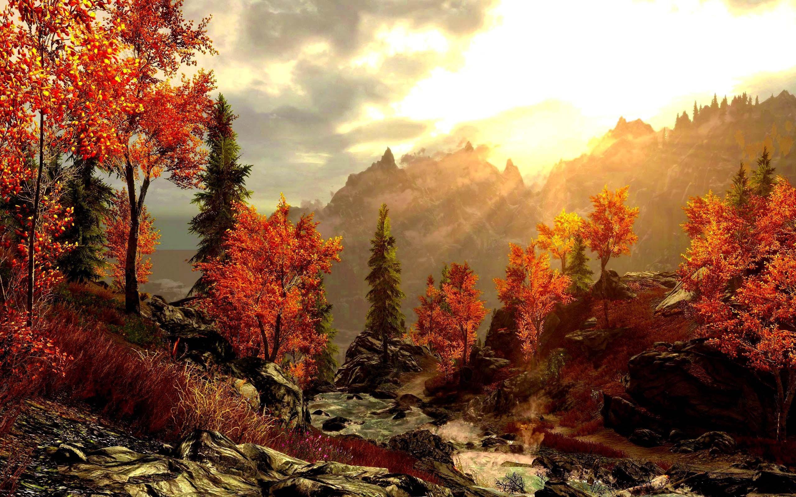 Autumn in the mountains Wallpaper