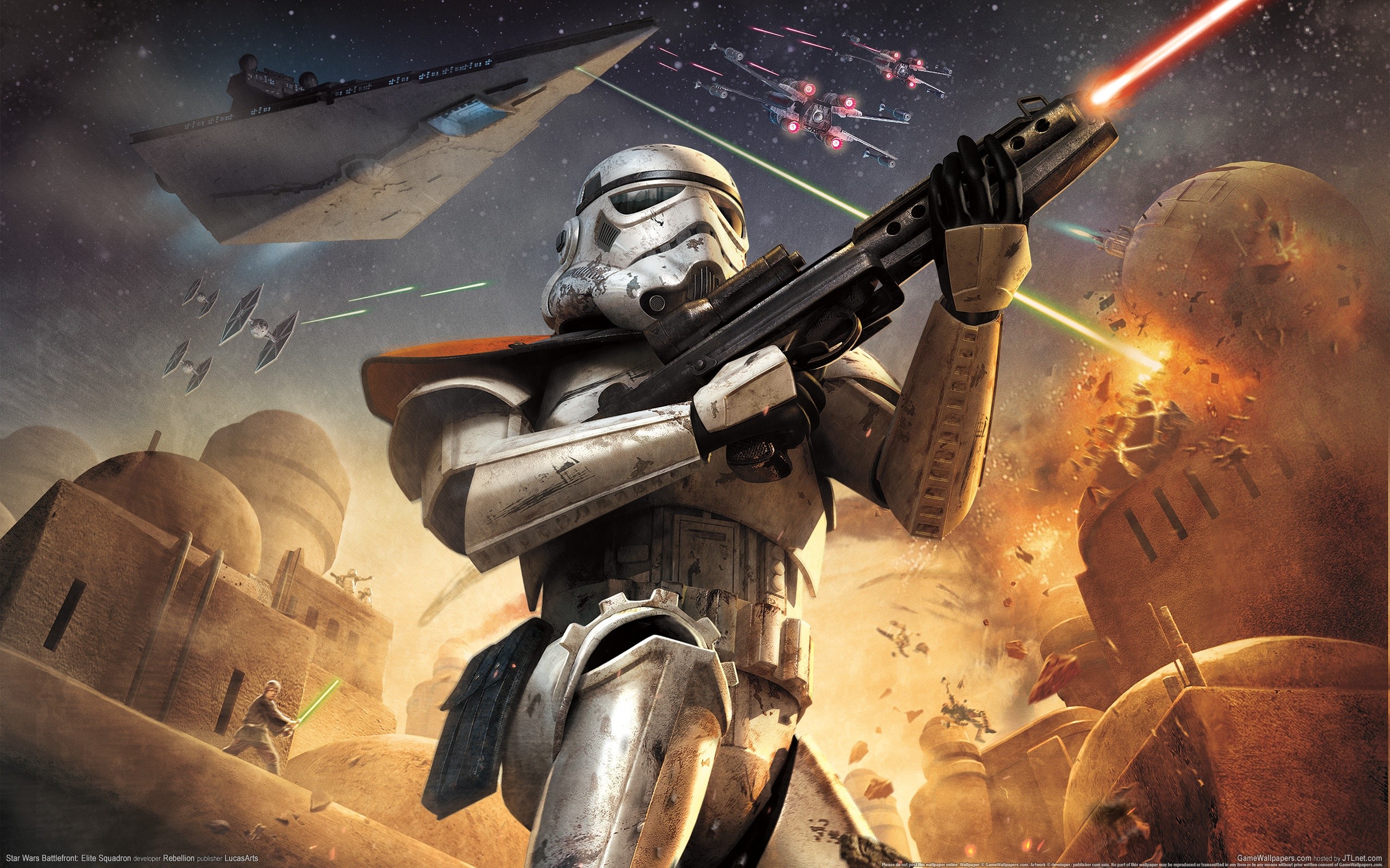 Star wars video games stormtroopers static 3D wallpaperx1600