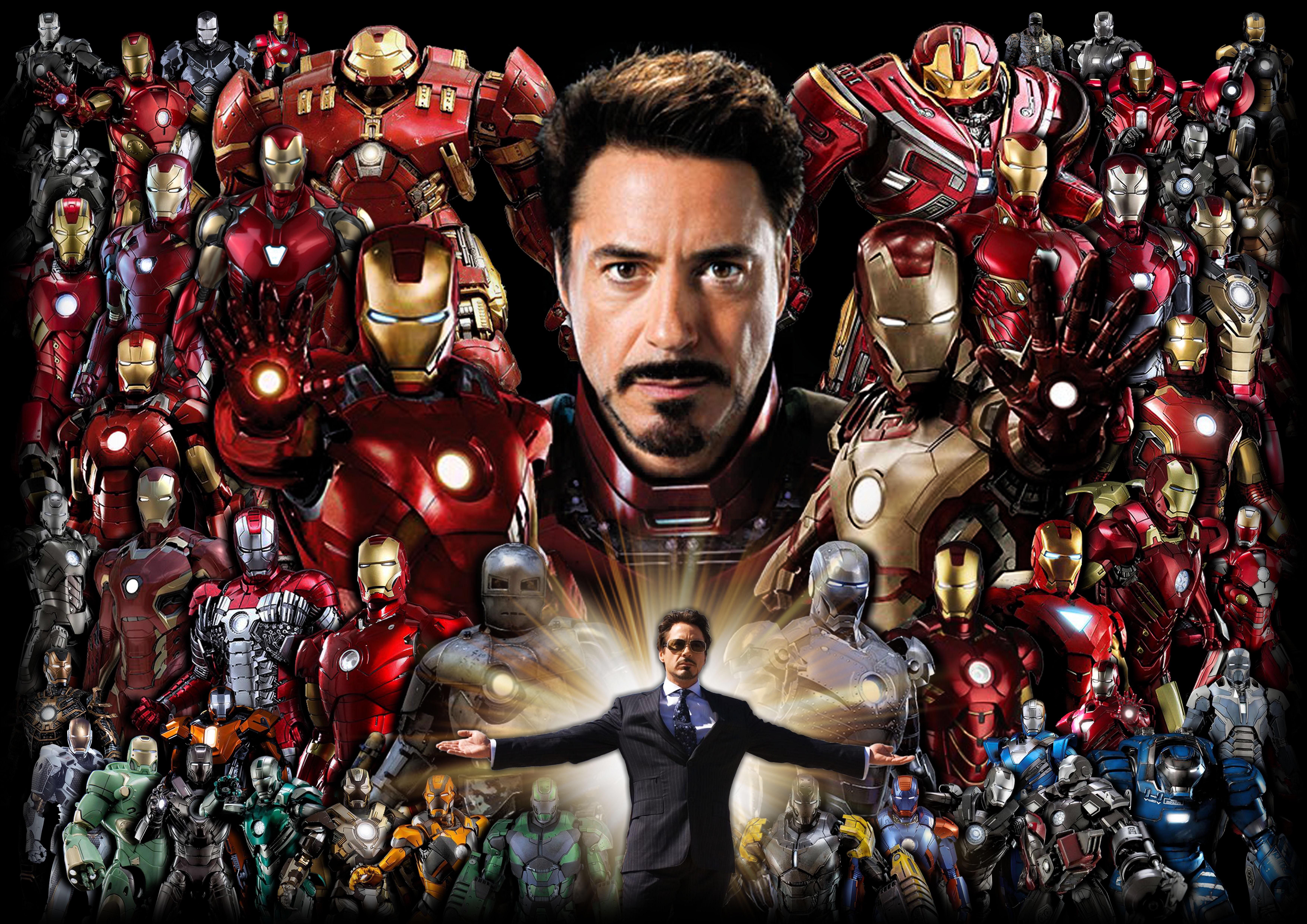 Made this MCU Iron Man poster will all suits.