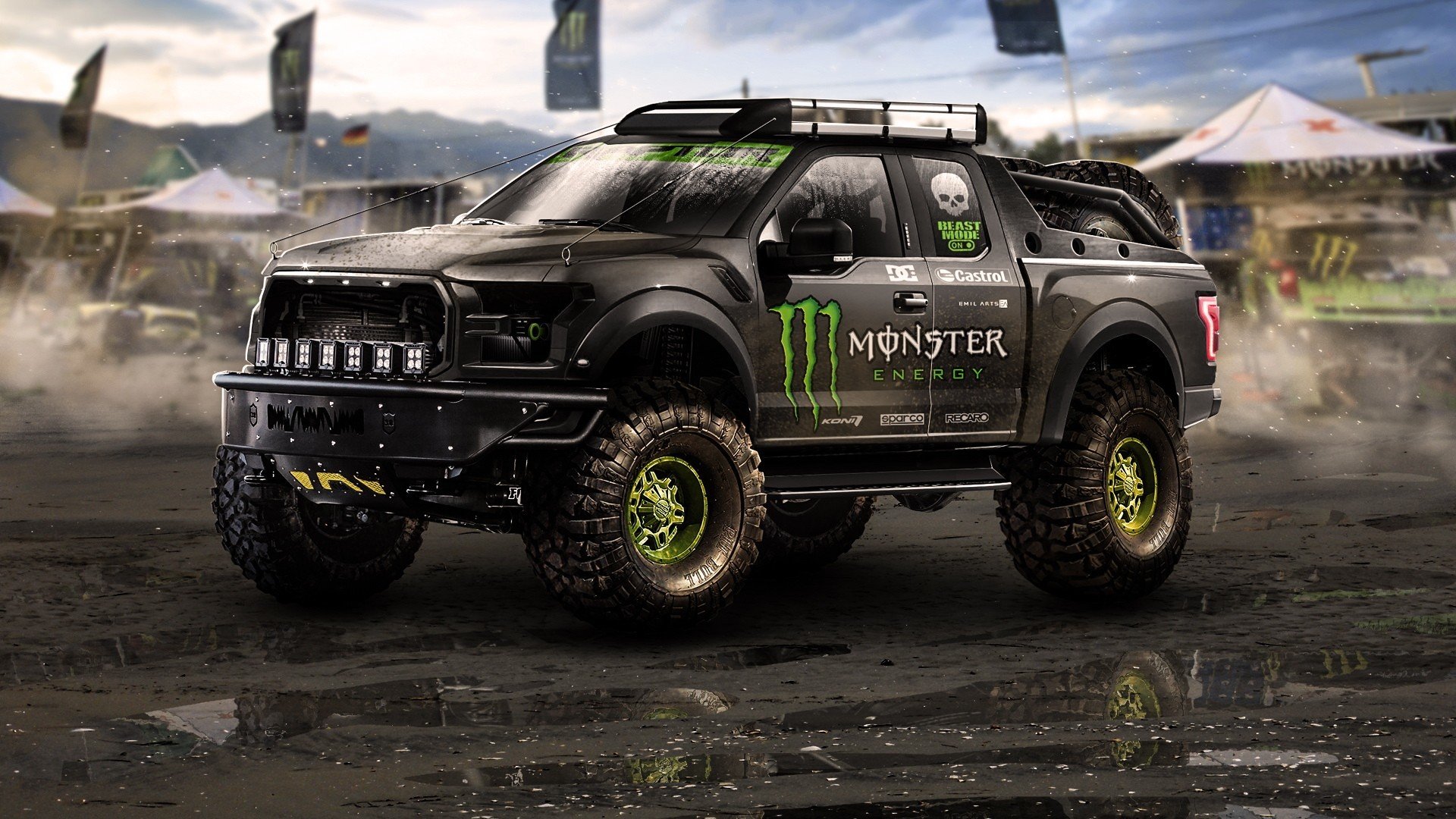 Pickup Trucks, Monster Energy, Car Wallpaper HD / Up Monster Energy