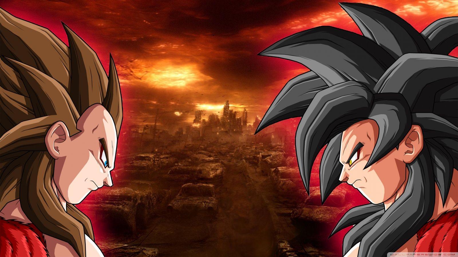 DBZ SS4 Goku vs Vegeta HD desktop wallpaper, Widescreen, High
