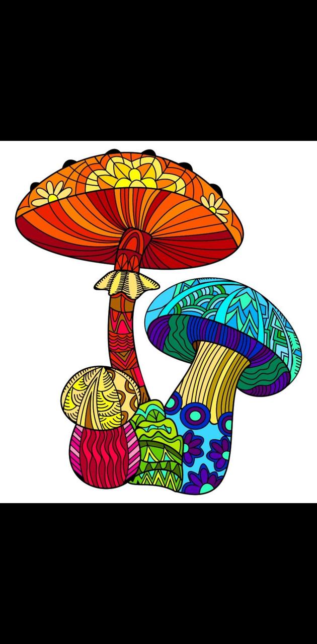 Trippy mushroom wallpaper