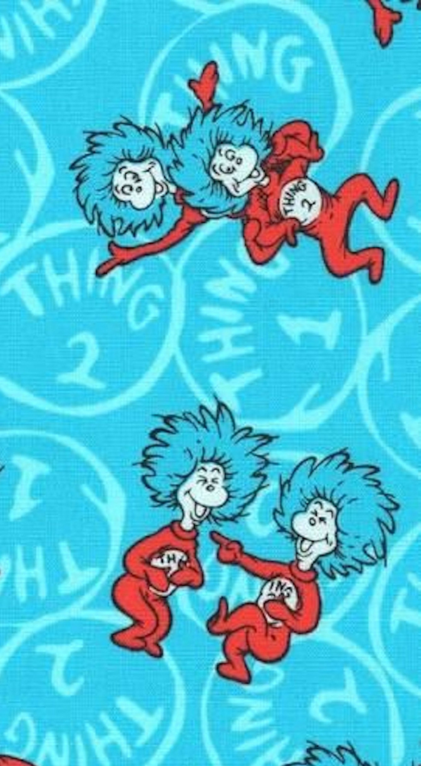 4 Yard Dr. Seuss Thing 1 Thing 2 Cotton Fabric By The 1 4 Quarter Yard Or 1 2 Yard Masks Quilting