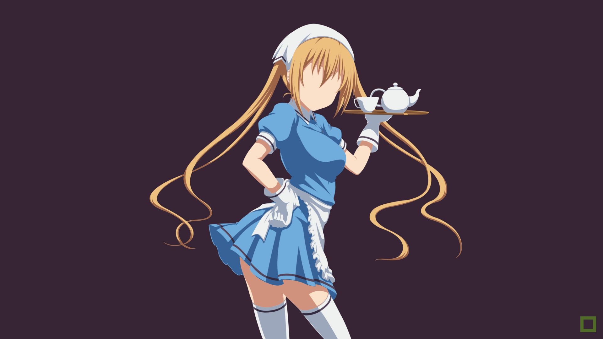 Desktop wallpaper maid, blonde, anime girl, minimal, kaho hinata, blend s, HD image, picture, background, 886f36