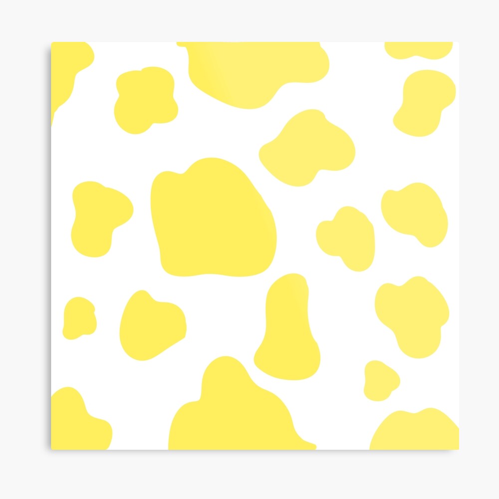 Yellow Cow Print Wallpaper