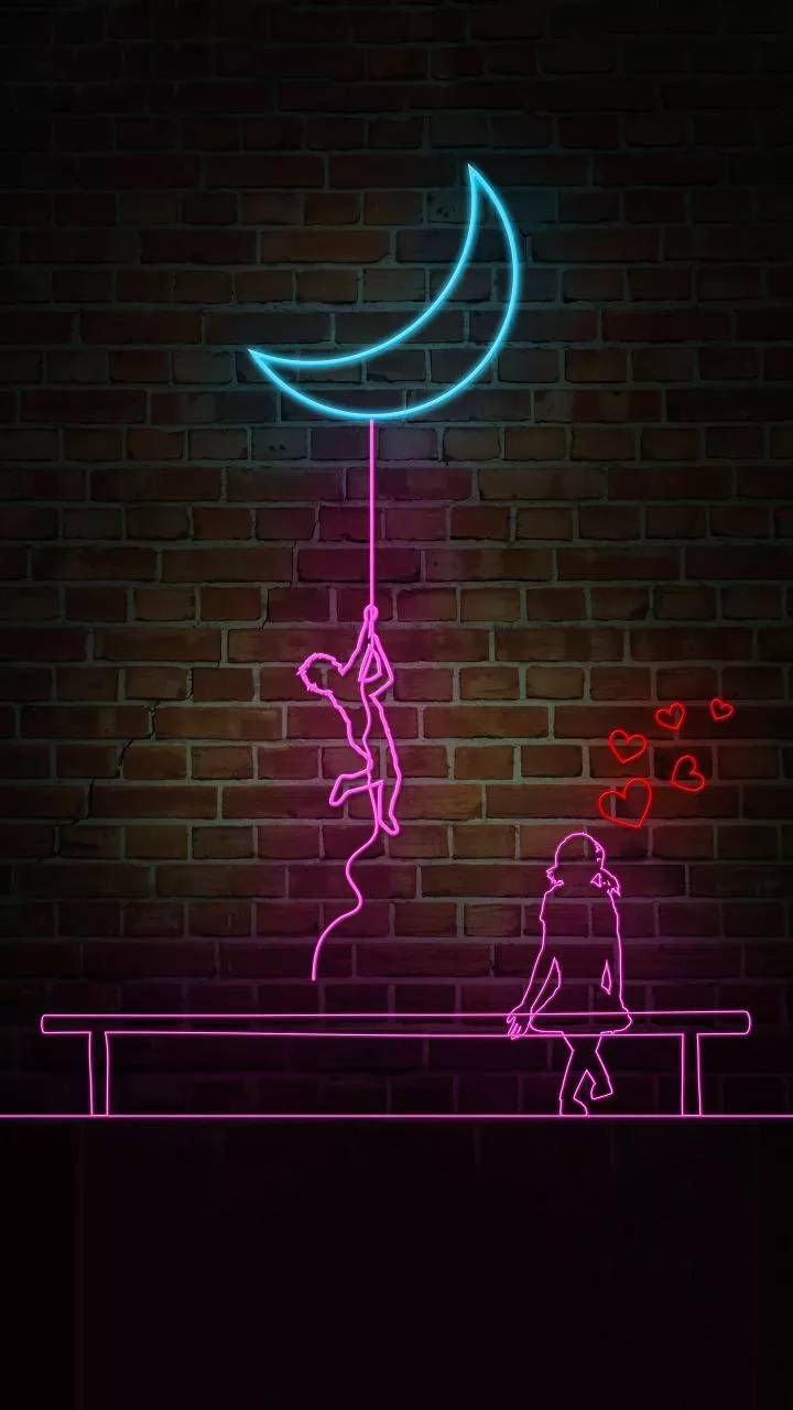 Download Couples Goal wallpaper by the_prabhjot_singh now. Browse millions of popular boyfrien. Neon wallpaper, Neon background, Neon signs