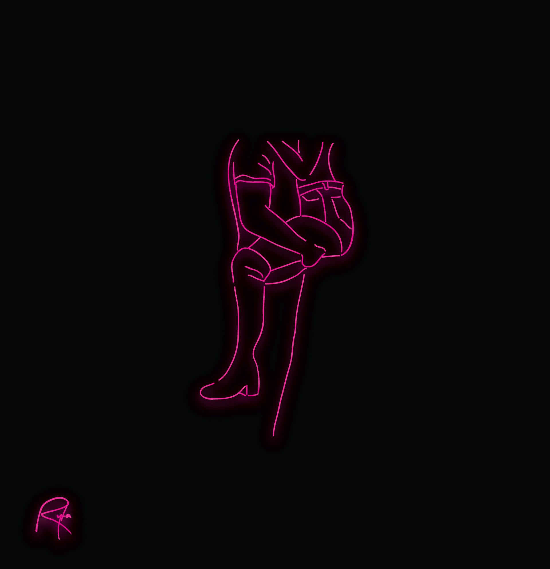 Klaudia_ryta: I will create a line art with neon colors for $10 on fiverr.com. Neon, Neon wallpaper, Line art drawings