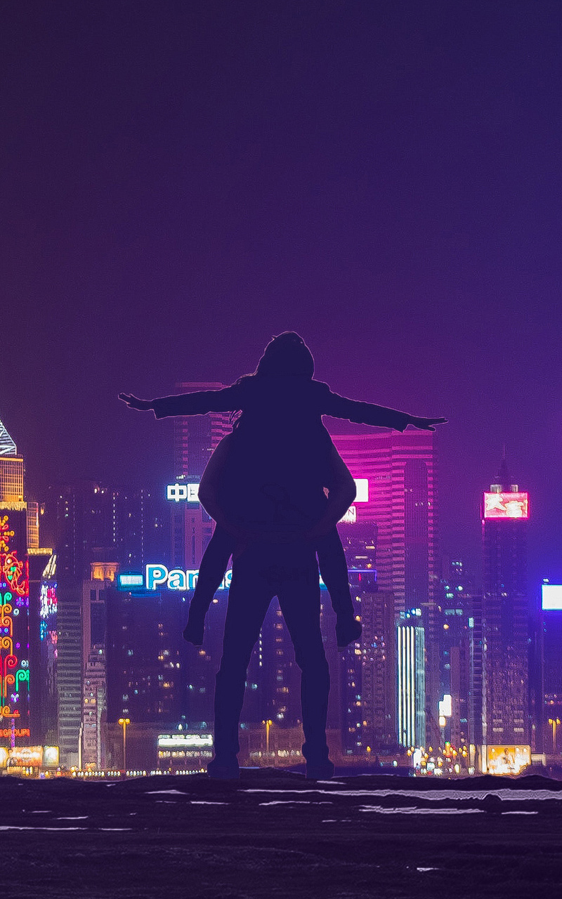 Love Couple Roof City Lights Nexus 7, Samsung Galaxy Tab 10, Note Android Tablets HD 4k Wallpaper, Image, Background, Photo and Picture