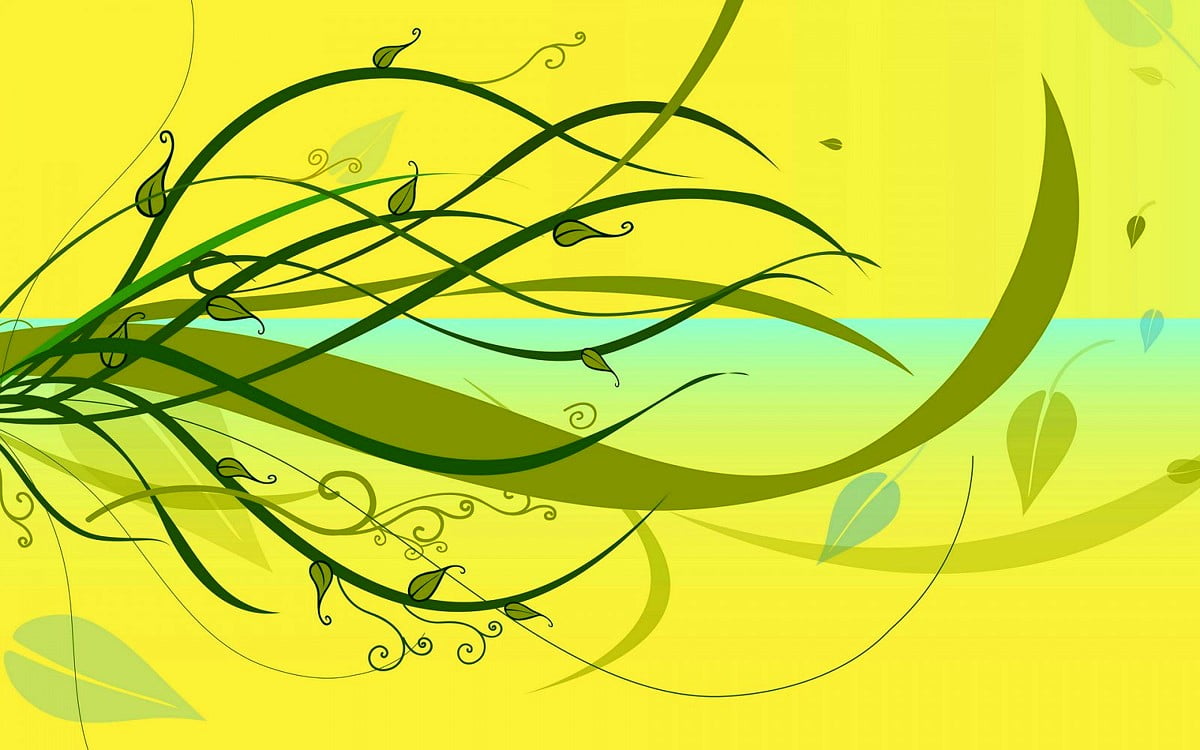 Yellow Green Flower Art Wallpapers Wallpaper Cave