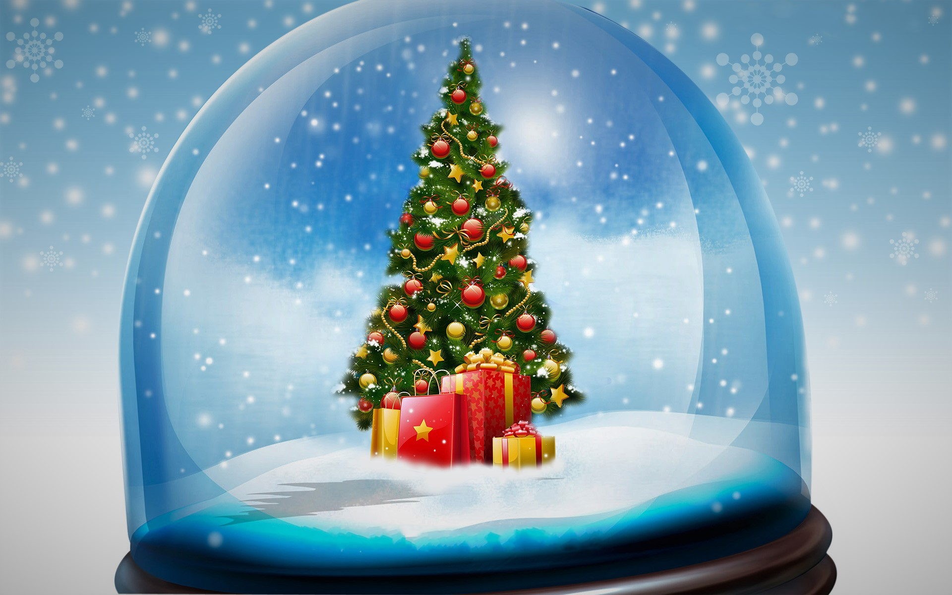 Christmas Snow Globe HD Wallpaper