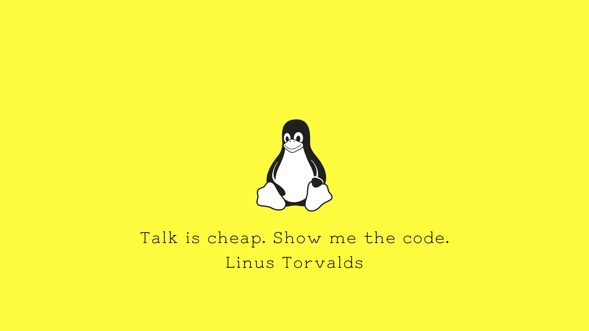 quote, minimalism, Linux, Tux, simple HD Wallpaper