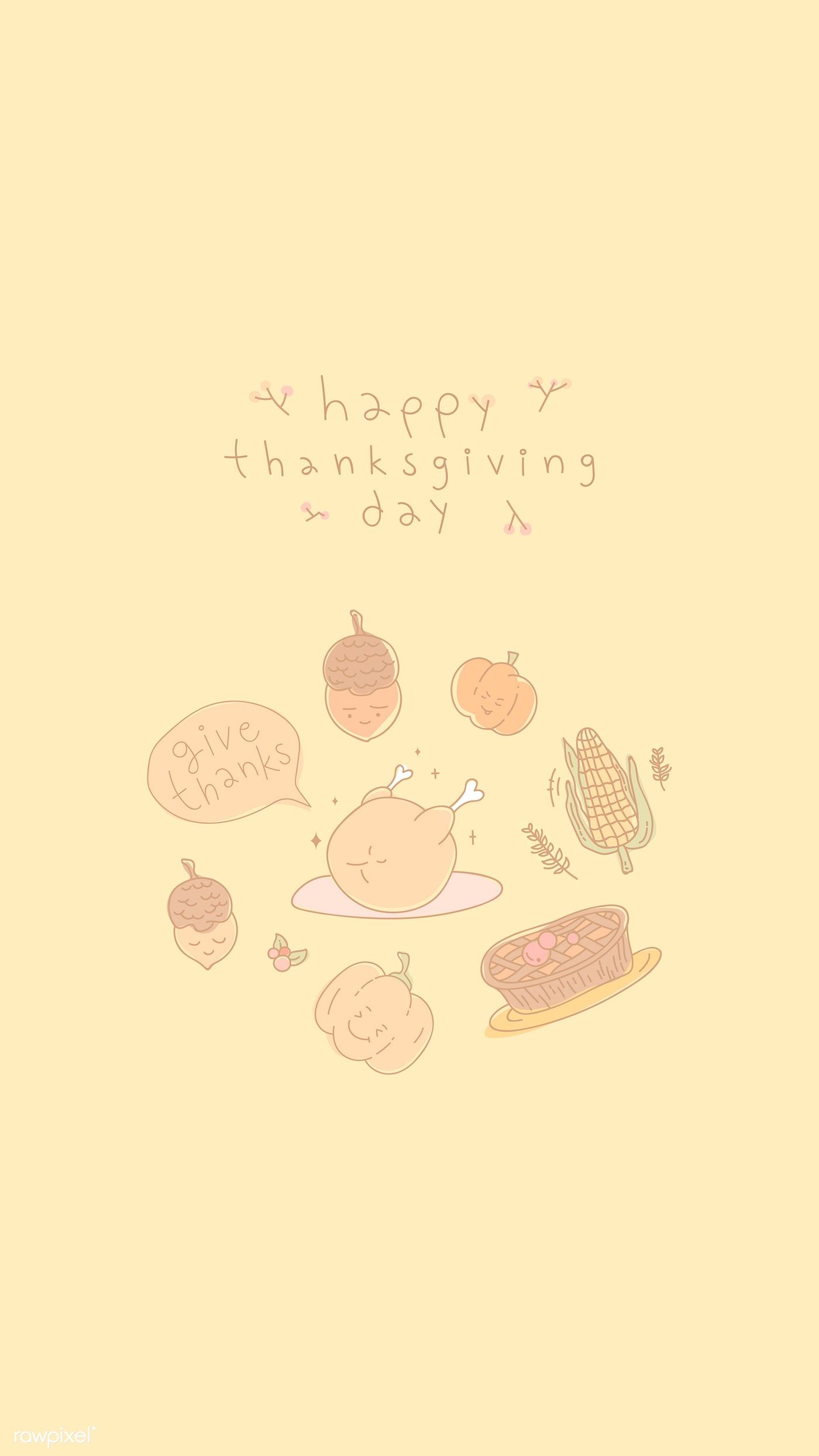 Download premium vector of Thanksgiving elements mobile phone wallpaper. Thanksgiving wallpaper, iPhone wallpaper, Thanksgiving background