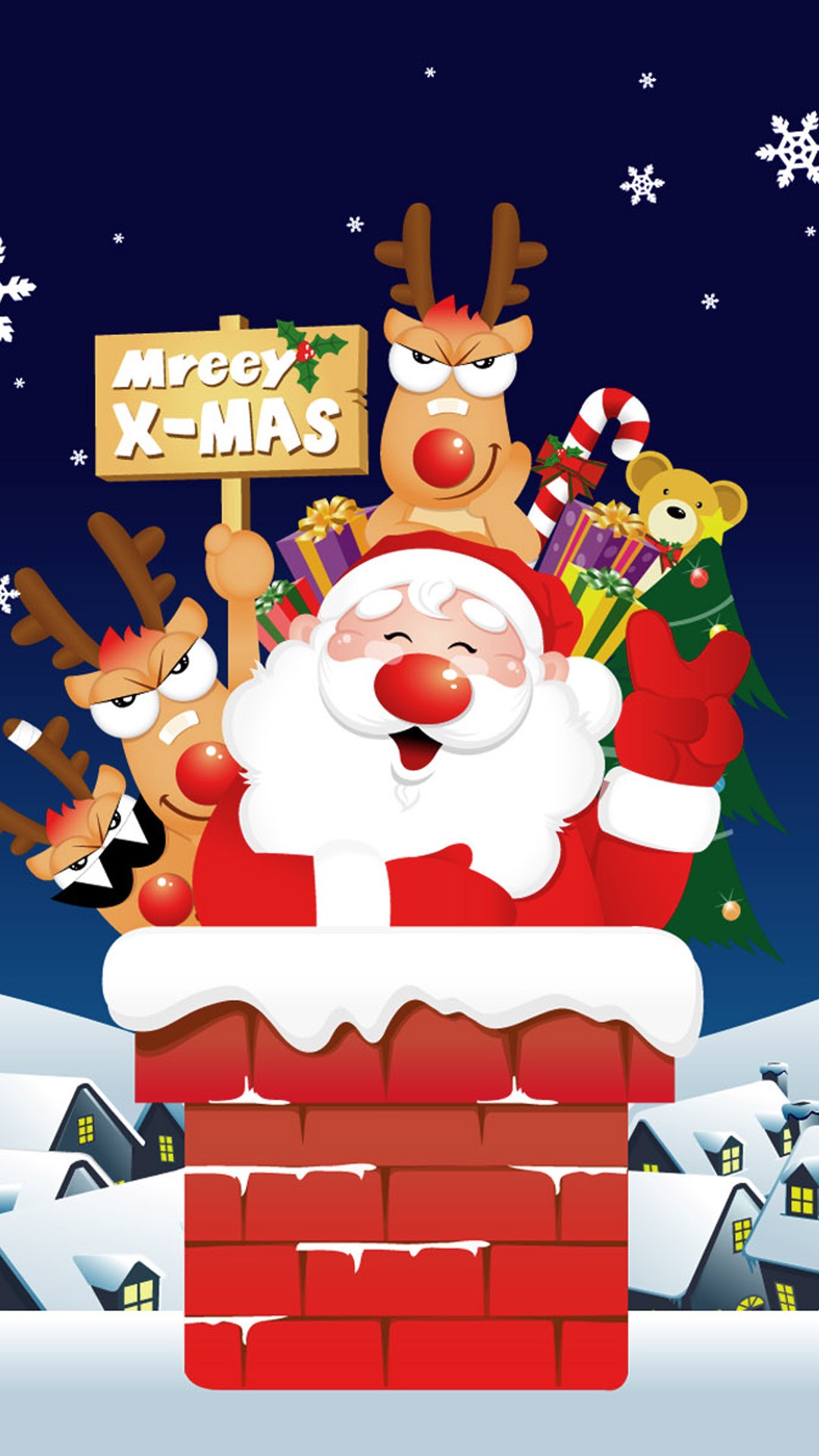 santa iphone wallpaper, santa claus, cartoon, fictional character, christmas eve, christmas