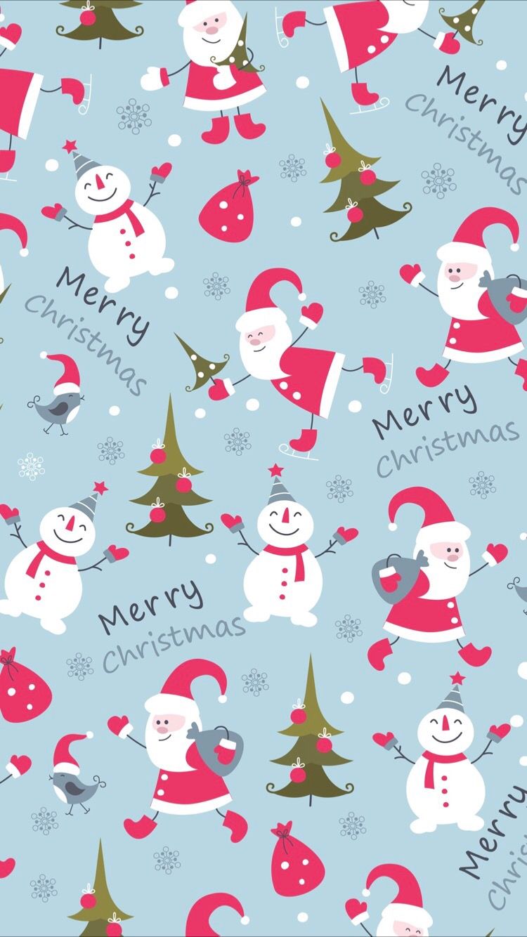 christmas wallpaper for android, santa claus, christmas, wrapping paper, christmas tree, present, christmas eve, design, pattern, fictional character, gift wrapping