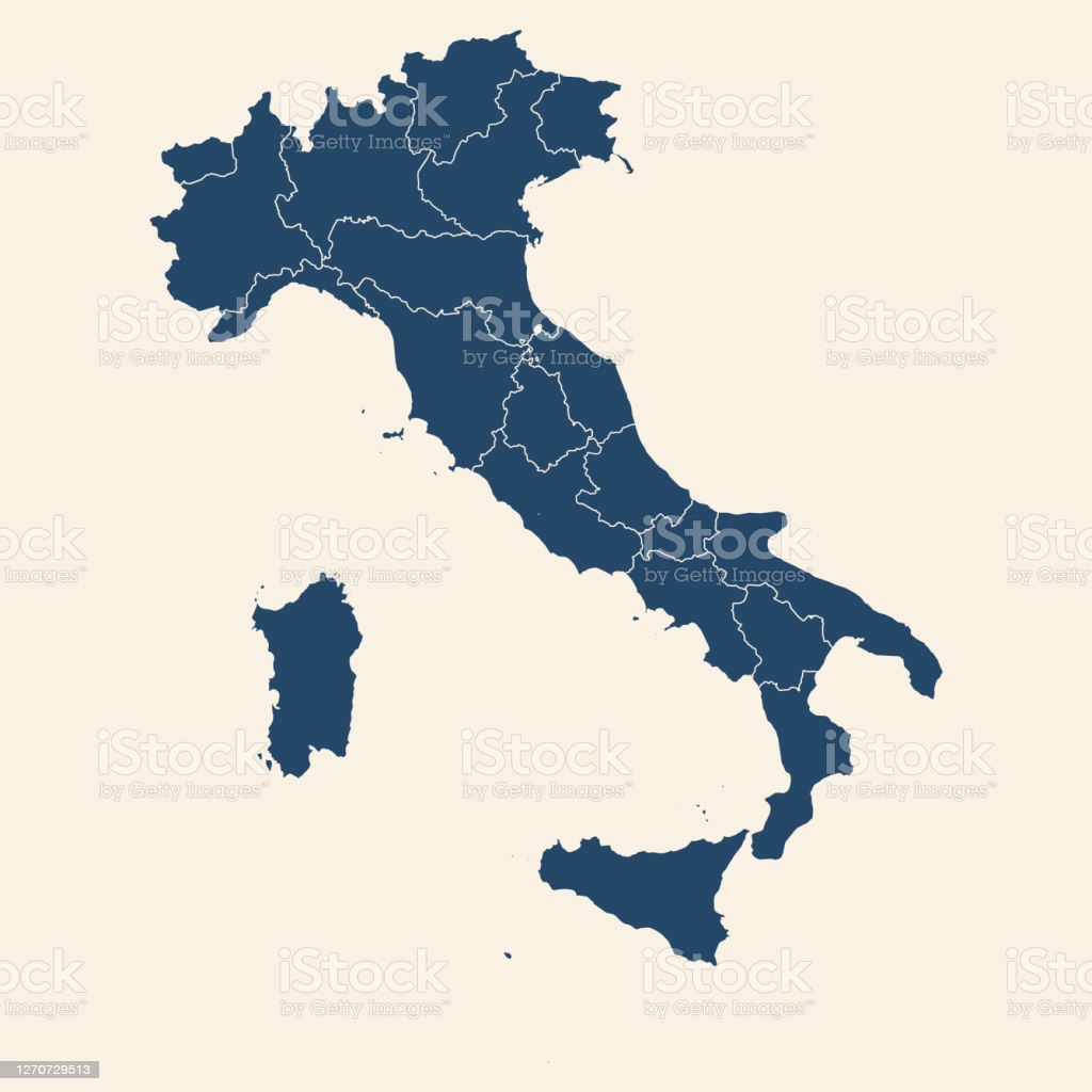 Modern Design Italy Map With Provinces Stock Illustration Image Now