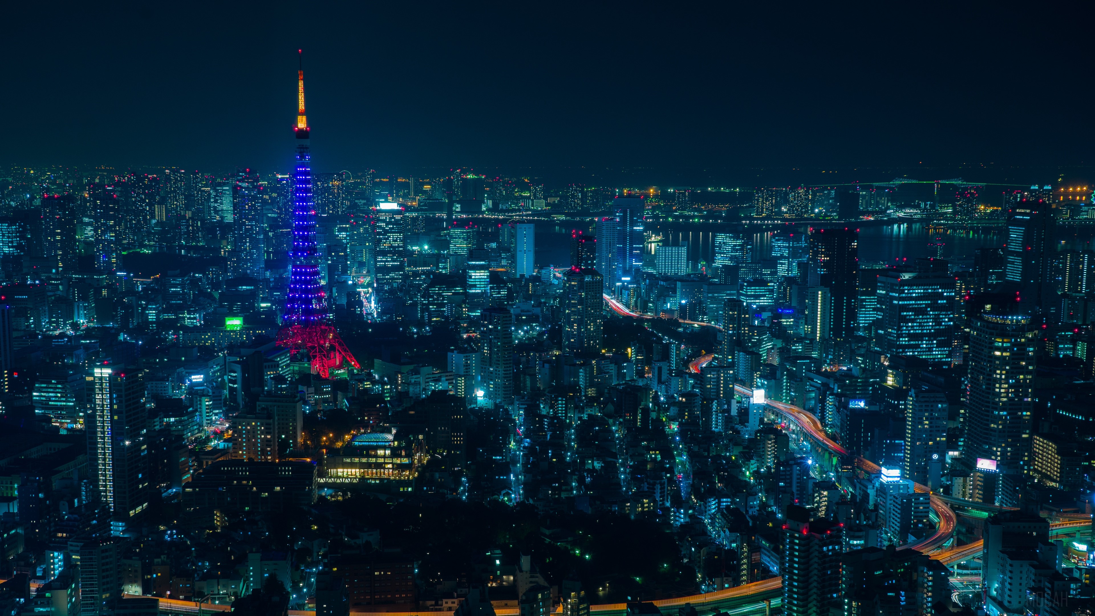 tokyo, night city, skyscrapers 4k wallpaper HD Wallpaper