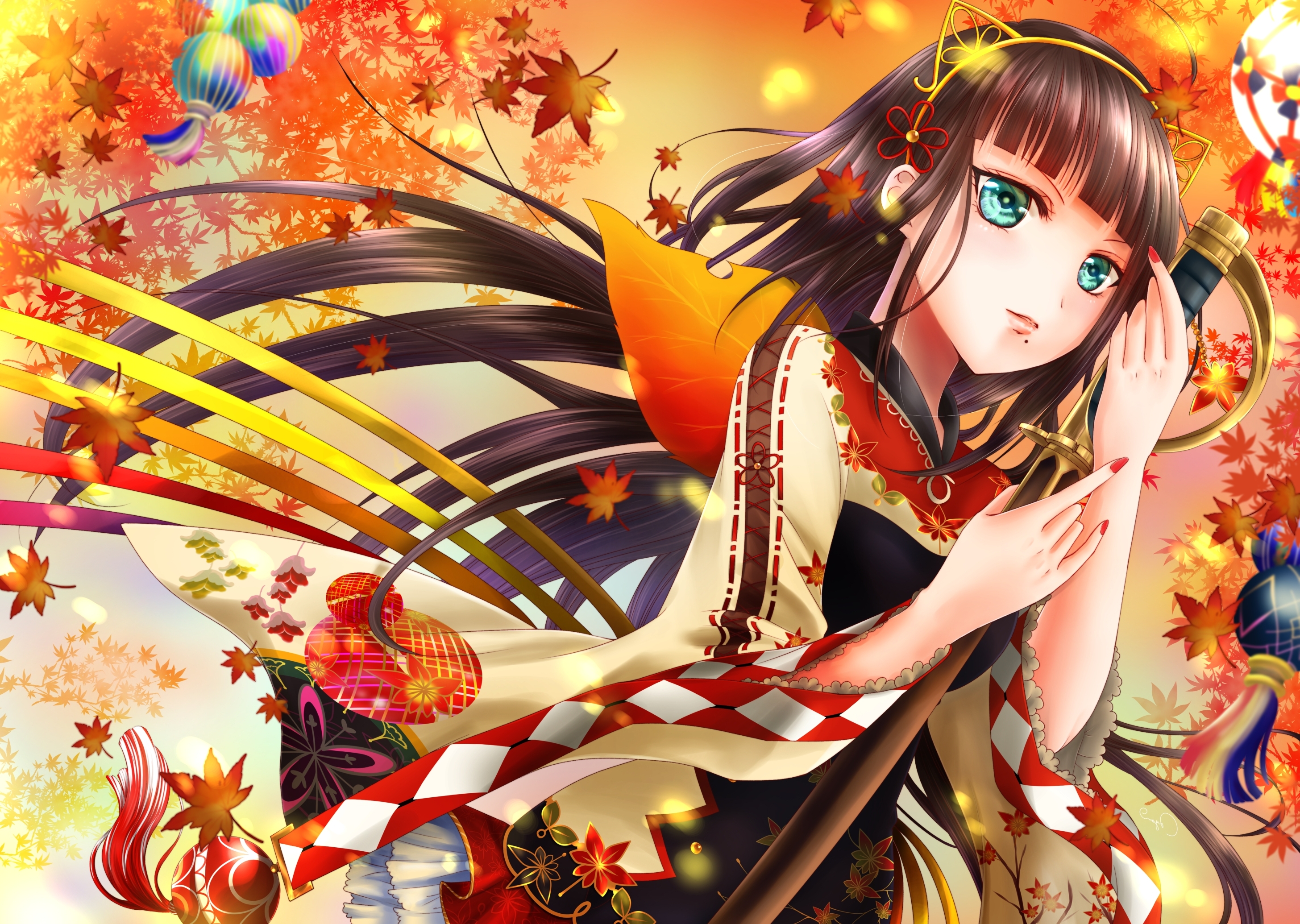 Wallpaper Kurosawa Dia, Love Live Sunshine, Sword:2913x2071