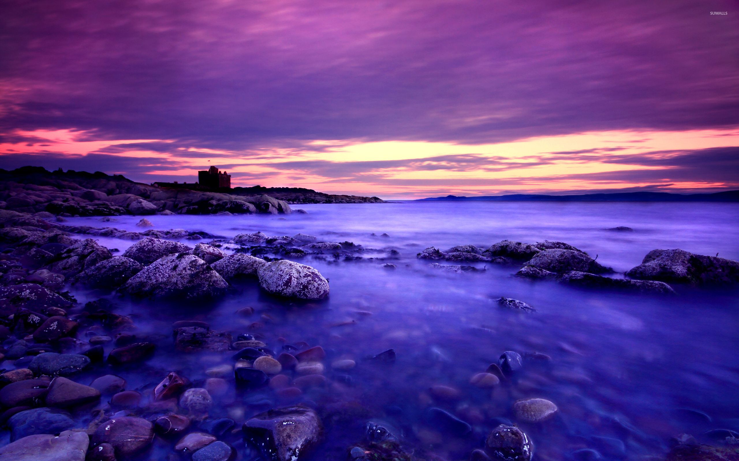 Purple Blue Sunset Wallpaper Free Purple Blue Sunset Background