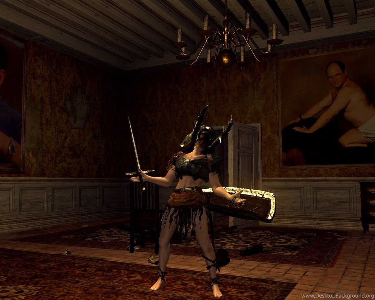 George Costanza Paintings In Anor Londo At Dark Souls Nexus Mods. Desktop Background
