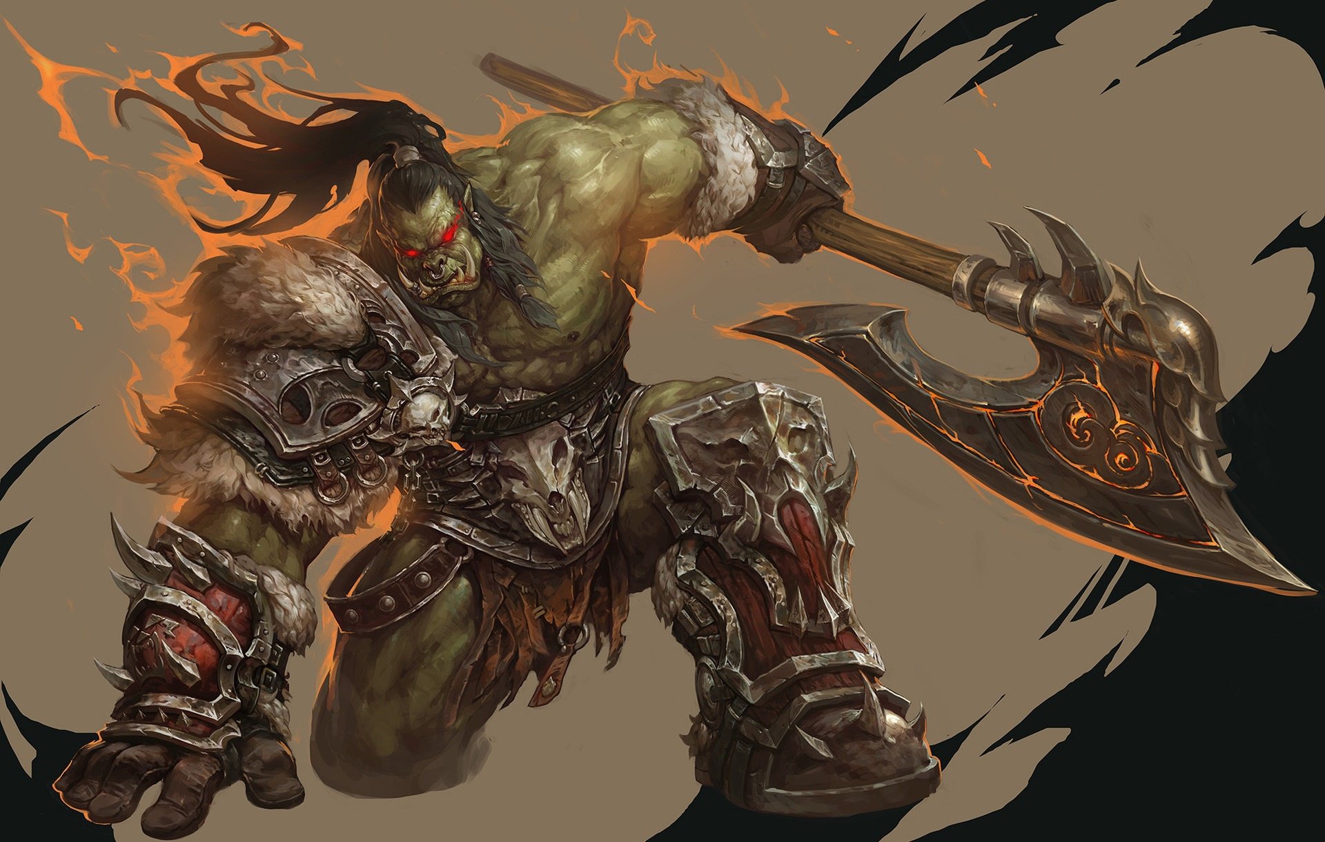 World of Warcraft, Grom Hellscream, Warrior, Orc wallpaper HD Wallpaper