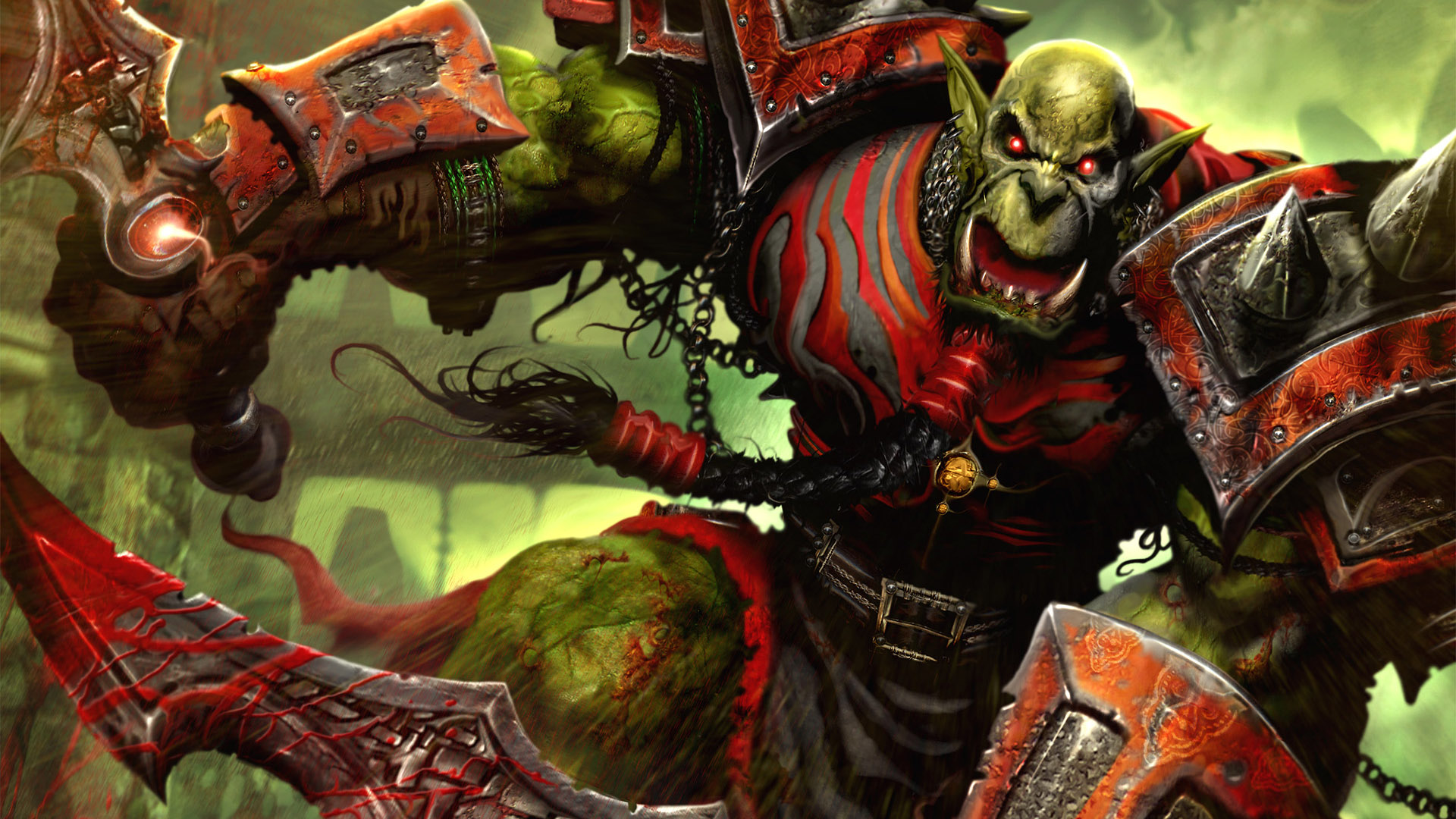 Download Wallpaper blood sword monster world of warcraft orc, 1920x1080, Orc Attack