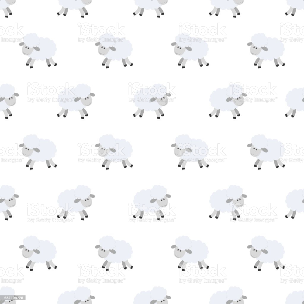 Seamless Pattern With Cute Sheep Stock Illustration Image Now