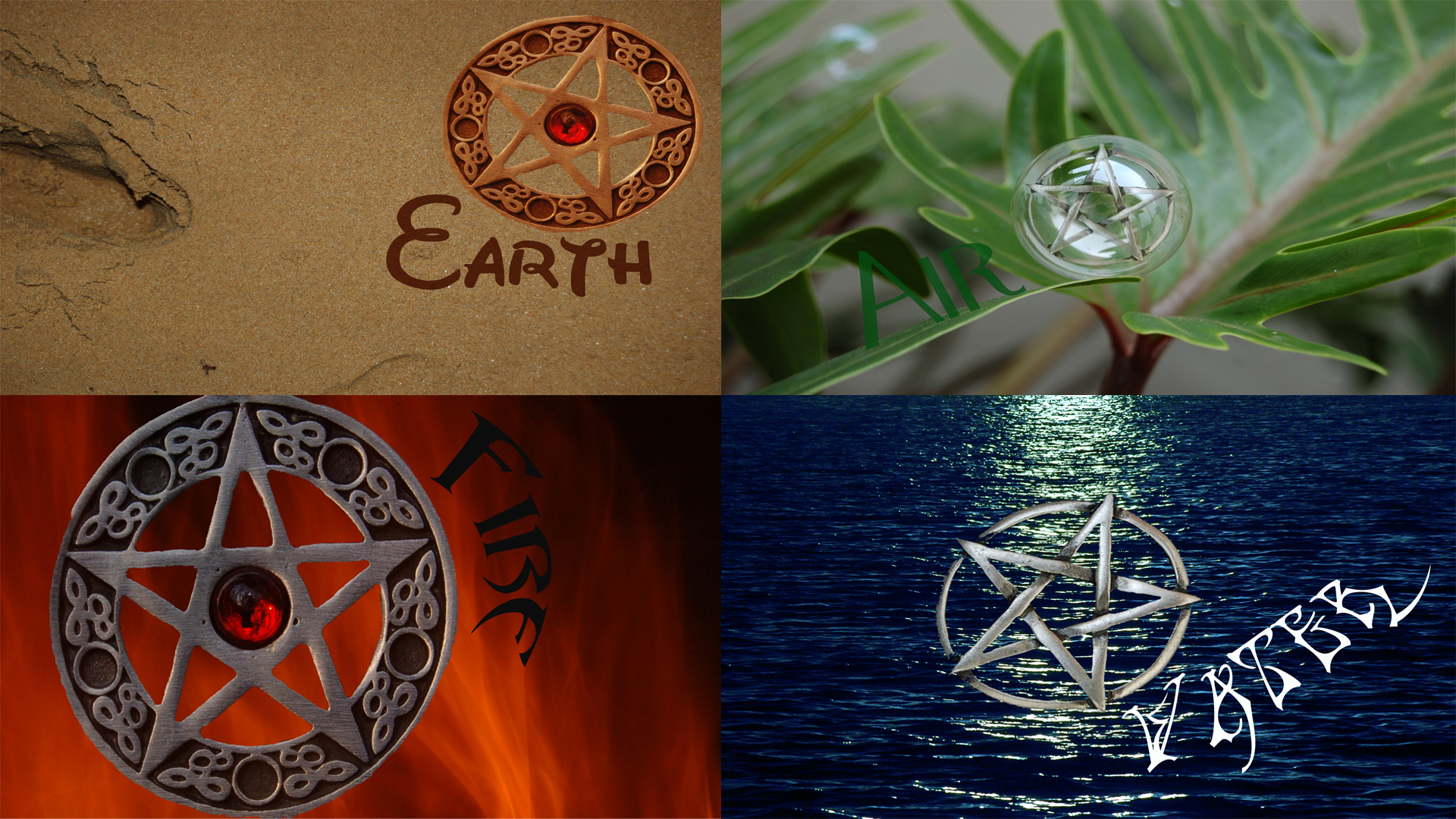 Earth Air Fire Water Wallpaper By Storms Stock